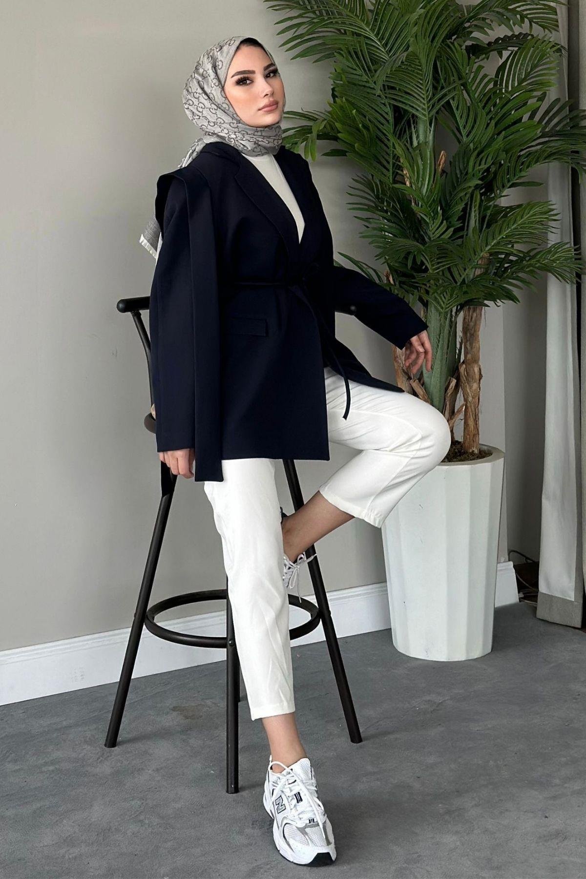 İpli Blazer Ceket Lacivert, Fiyatları 