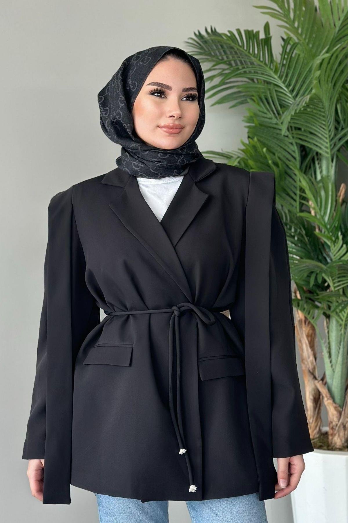 İpli Blazer Ceket Siyah, Fiyatları 