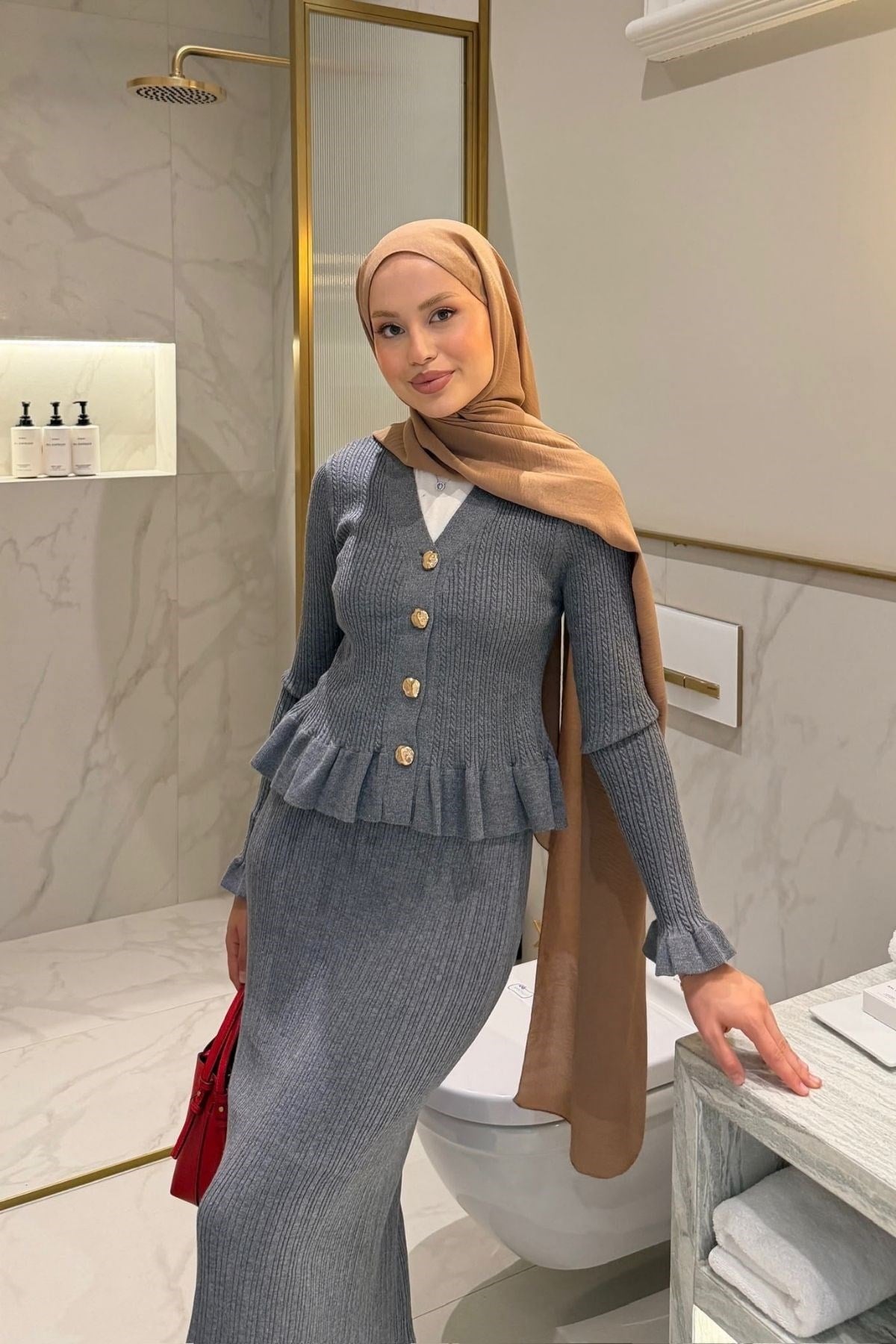 İtalya Fitili Etekli Takım Gri, Fiyatları 