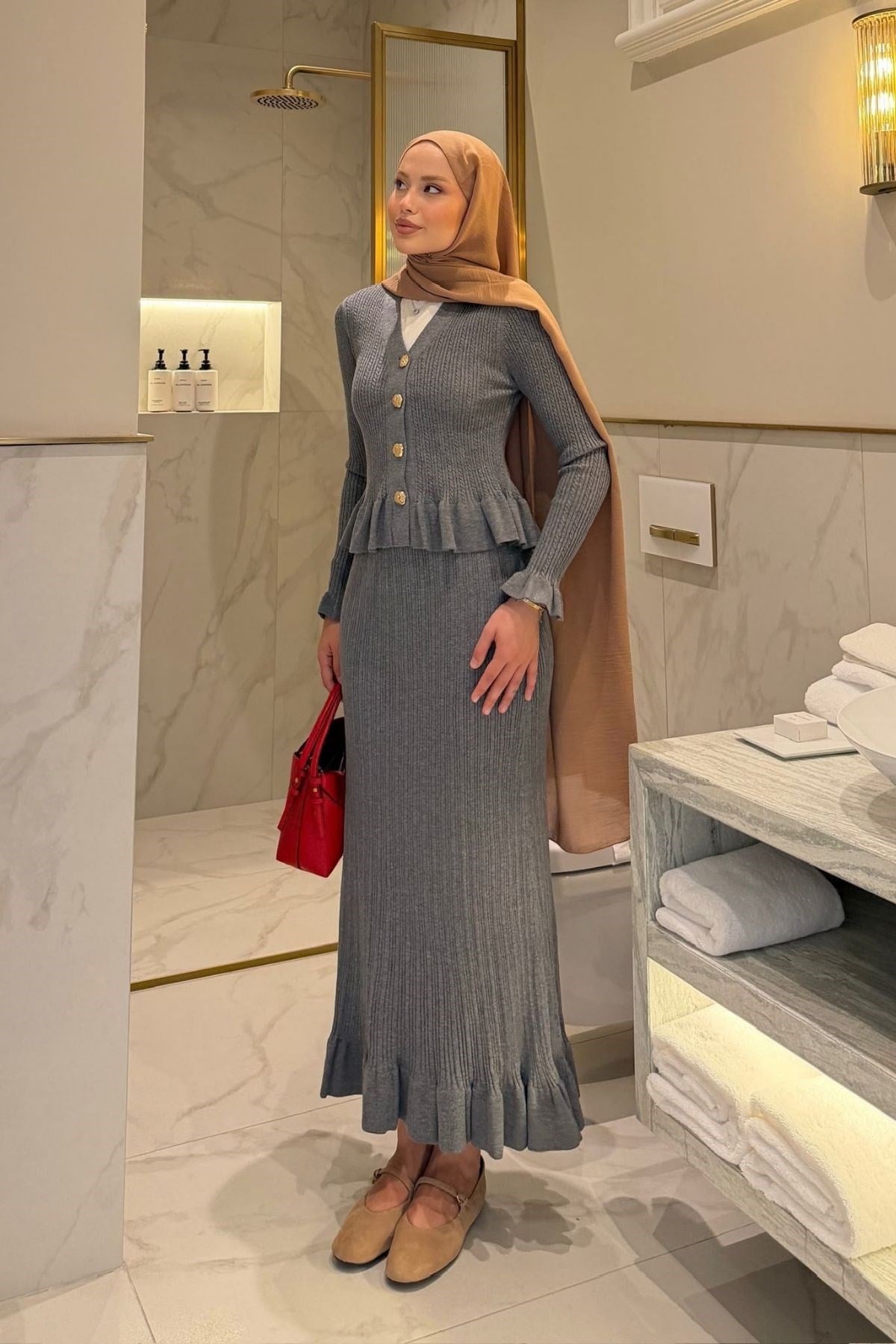 İtalya Fitili Etekli Takım Gri, Fiyatları 