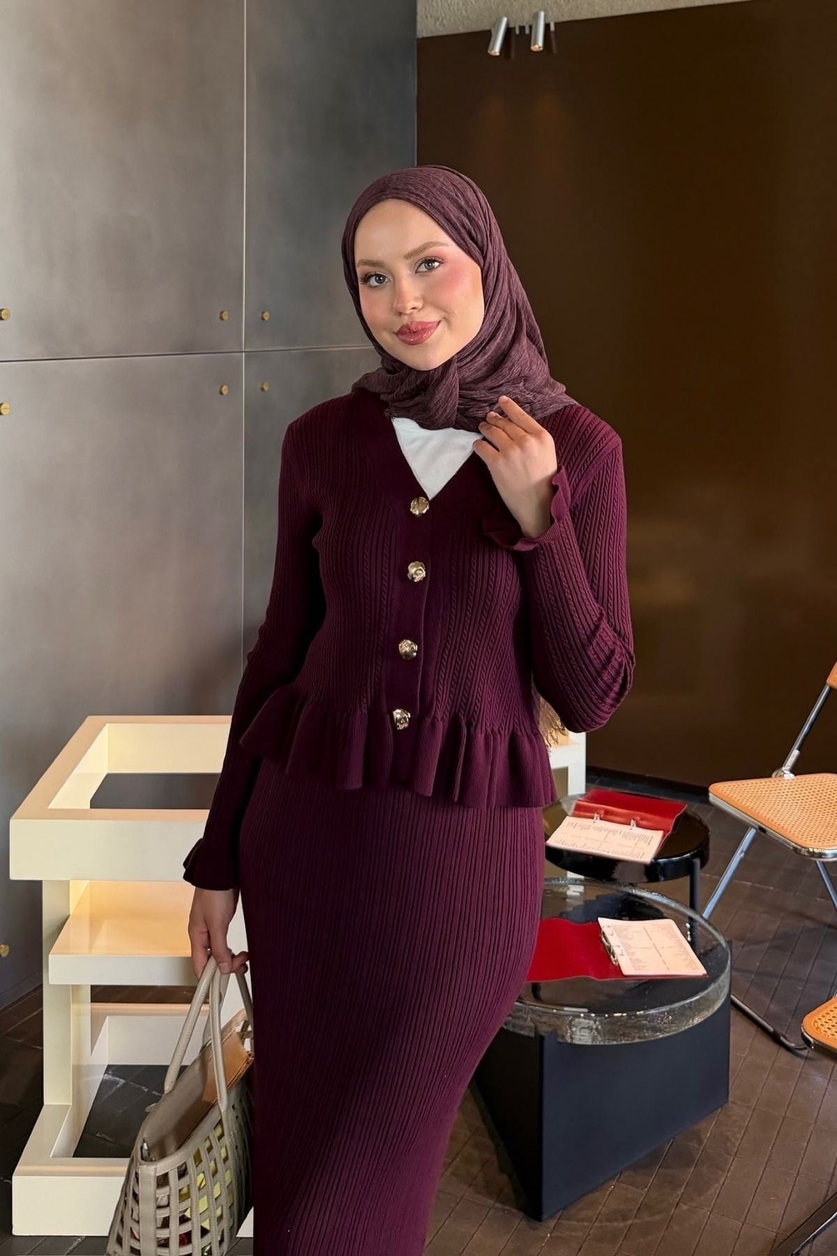 İtalya Fitili Etekli Takım Mürdüm, Fiyatları 