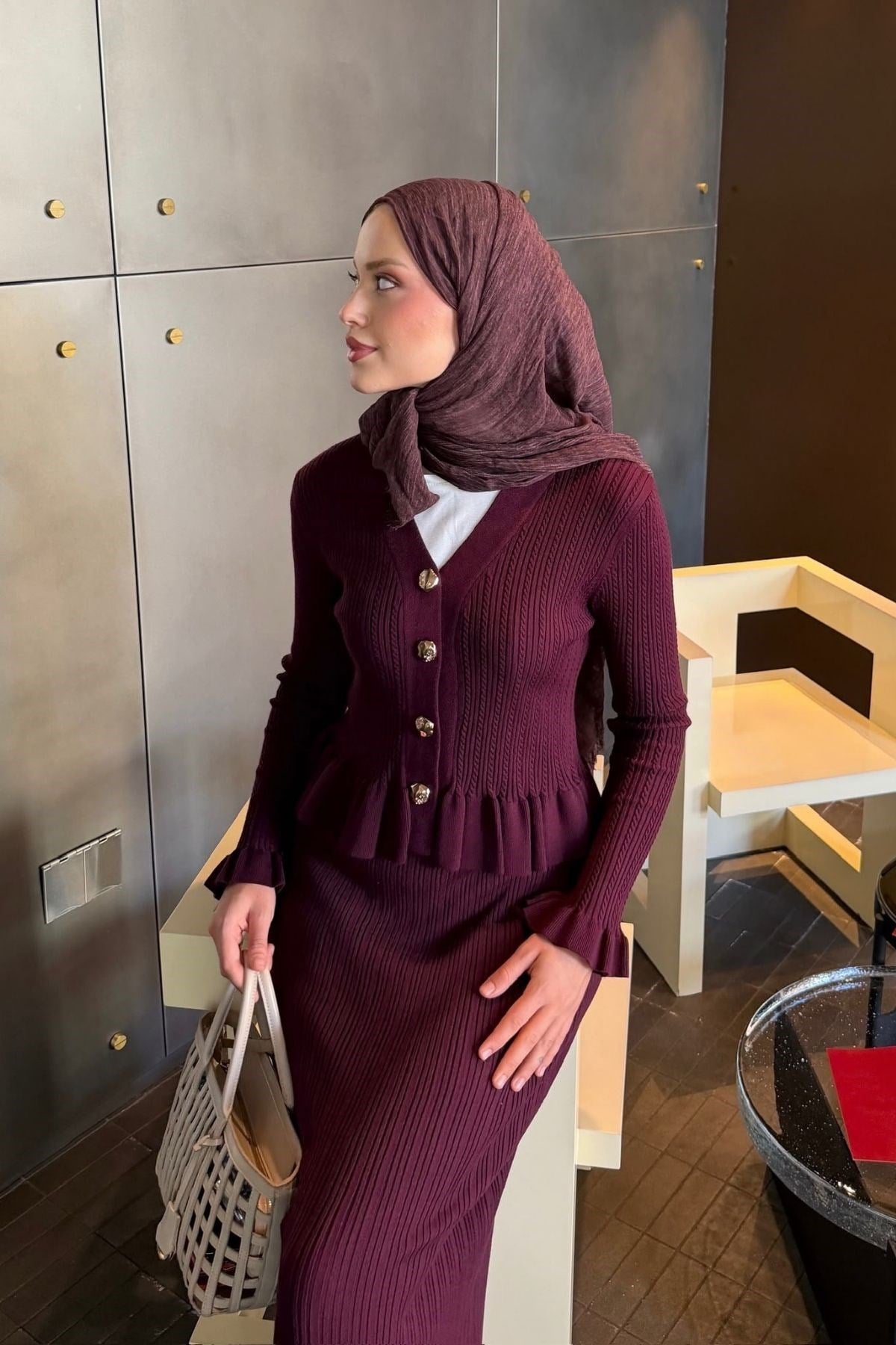 İtalya Fitili Etekli Takım Mürdüm, Fiyatları 