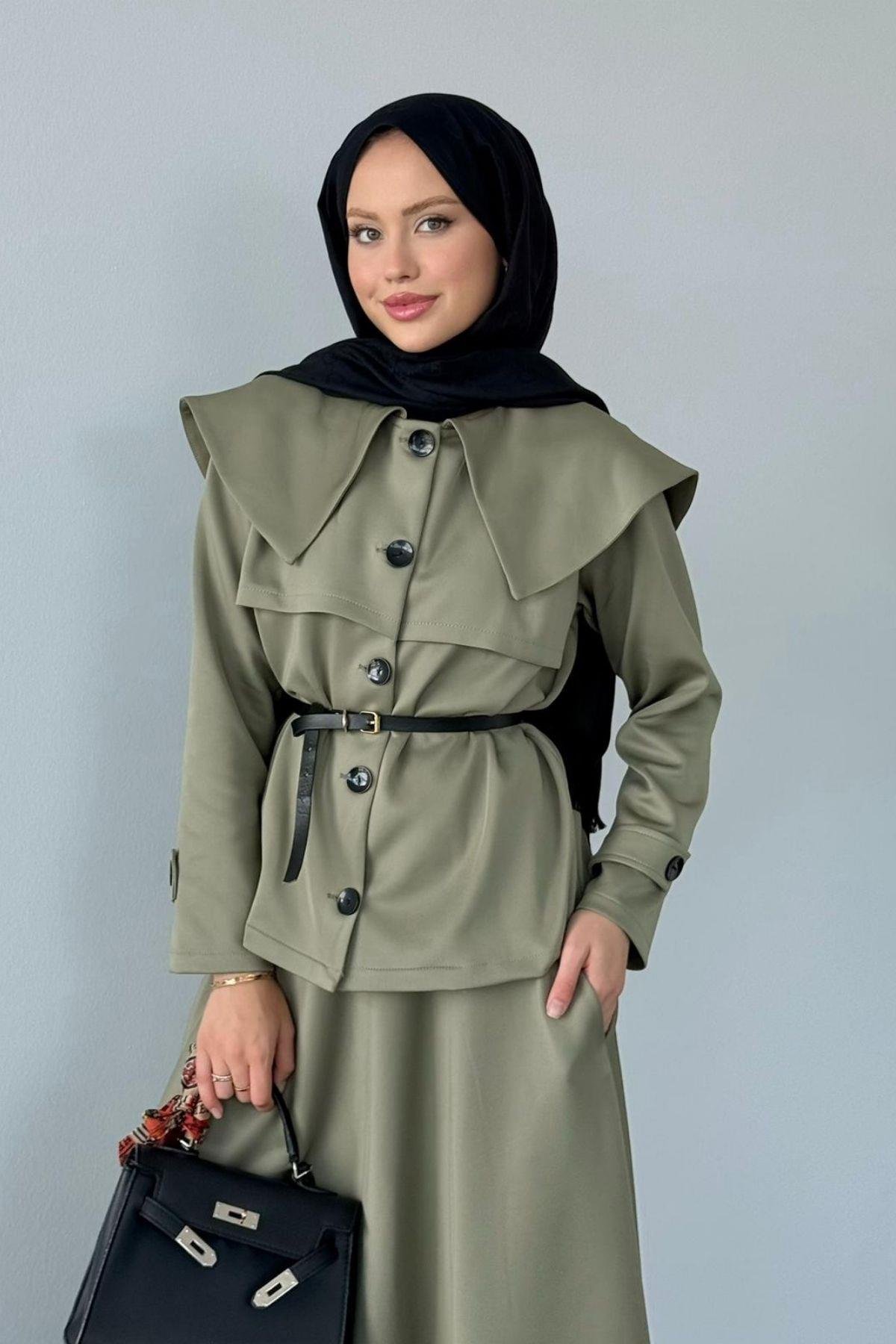 Jose Kemerli Etekli Takım Mint, Fiyatları Jose Kemerli Etekli Takım Mint Haza Moda 