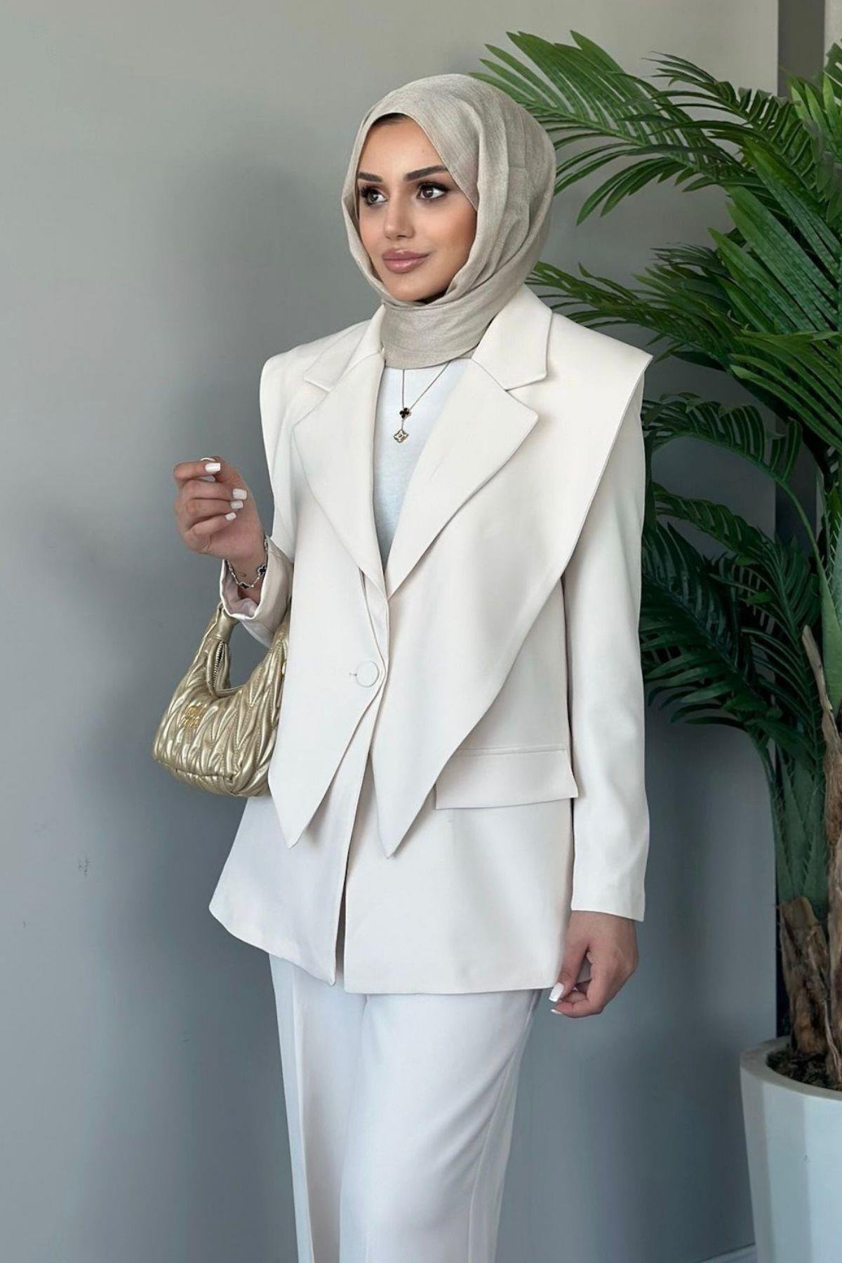 Kapaklı Blazer Takım Bej, Fiyatları 