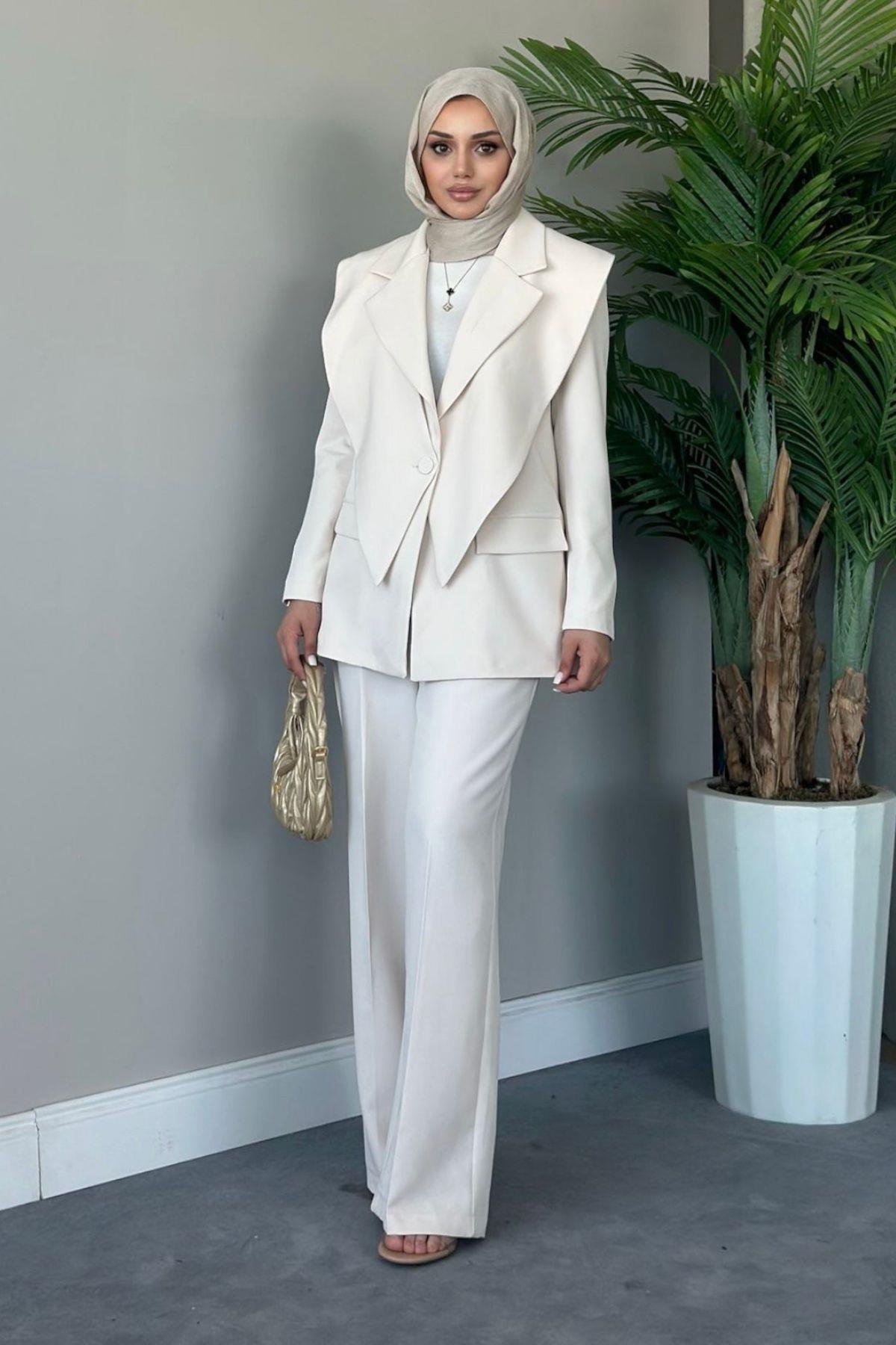 Kapaklı Blazer Takım Bej, Fiyatları 