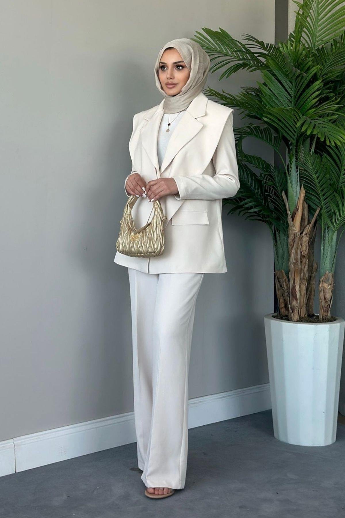 Kapaklı Blazer Takım Bej, Fiyatları 