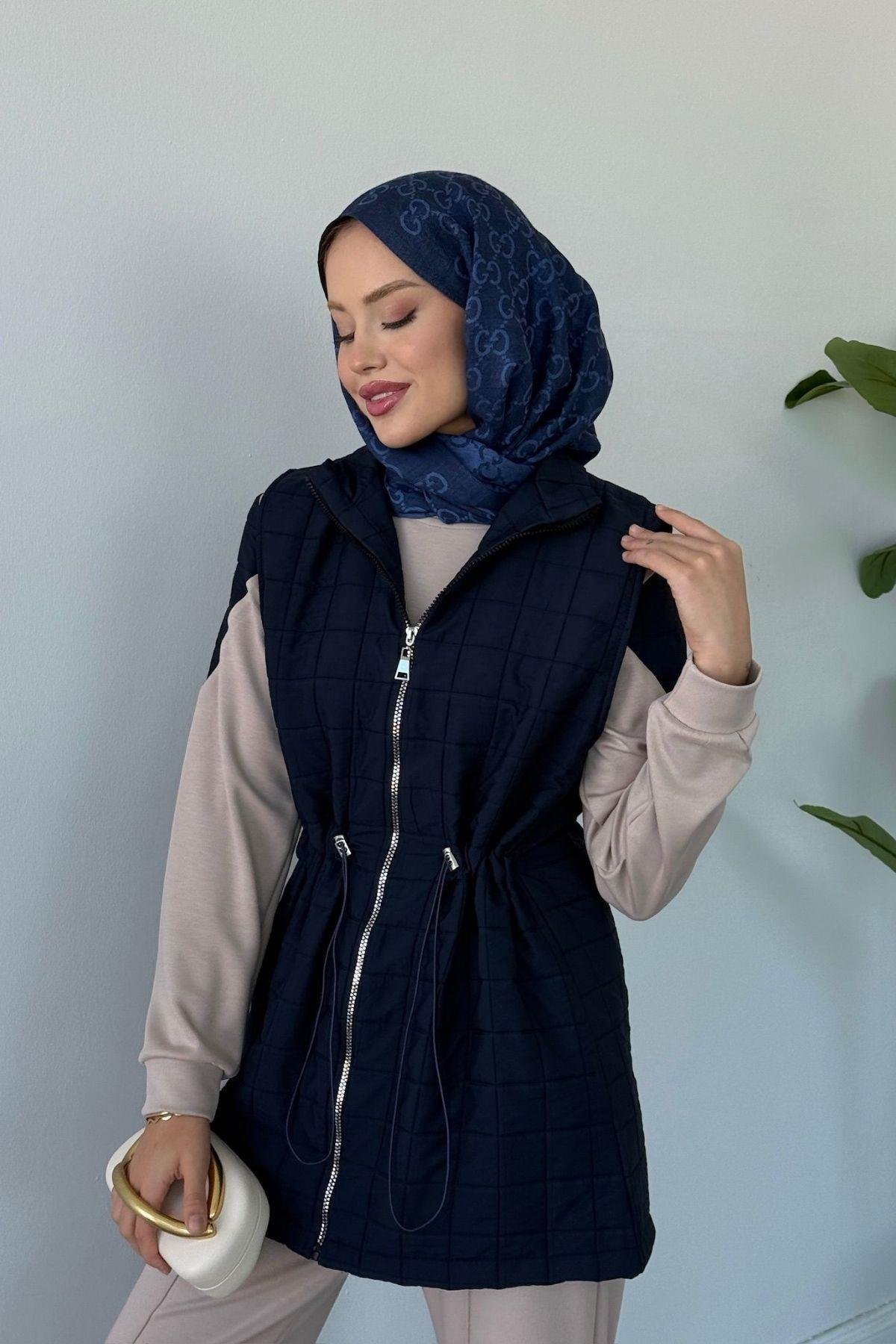 Kapitoneli Üçlü Pamuklu Takım Lacivert, Fiyatları Kapitoneli Üçlü Pamuklu Takım Lacivert Haza Moda 