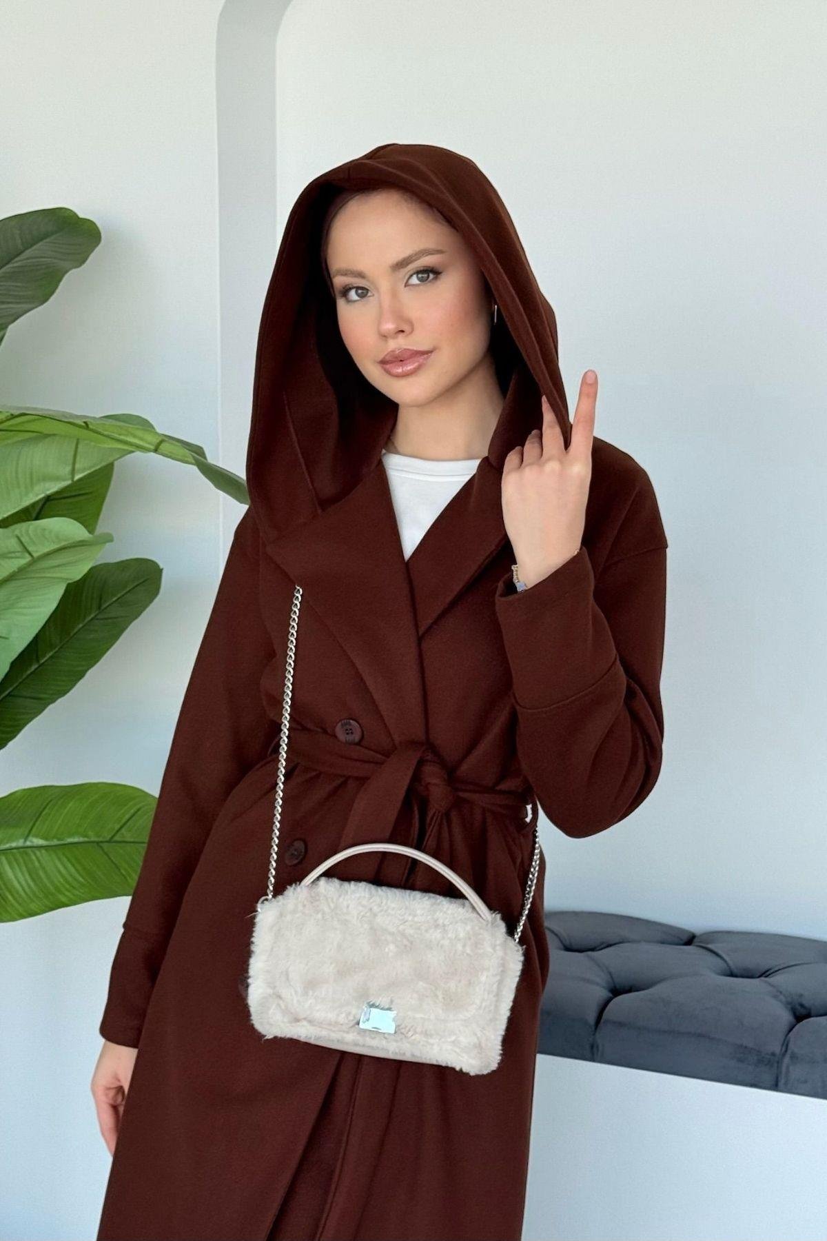 Kapşonulu Kaşe Kaban Acı Kahve, Fiyatları 