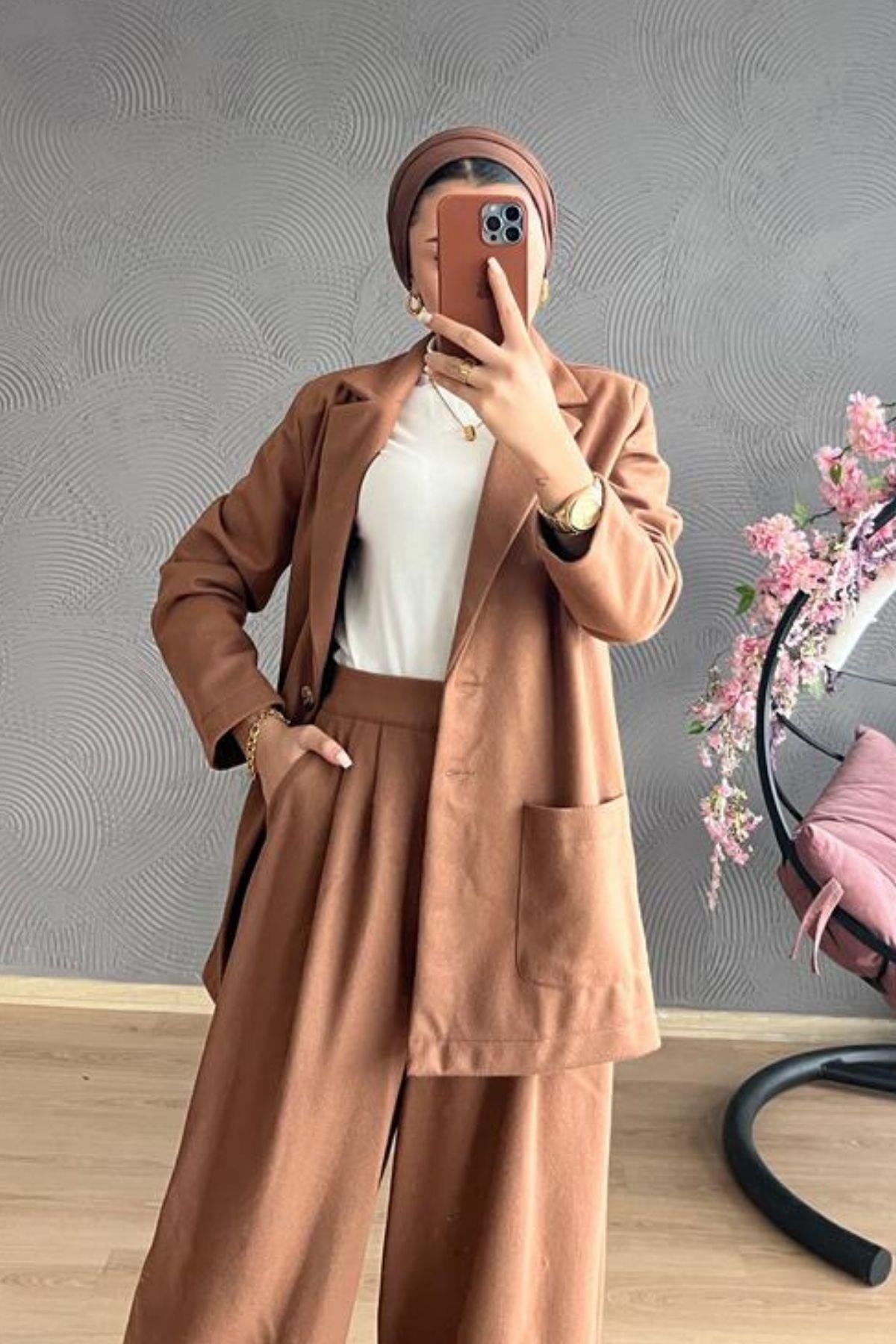 Kaşe Kaban KAHVE, Fiyatları TABA Kaşe Kaban-GRİ – Haza Moda | Tesettür Giyim