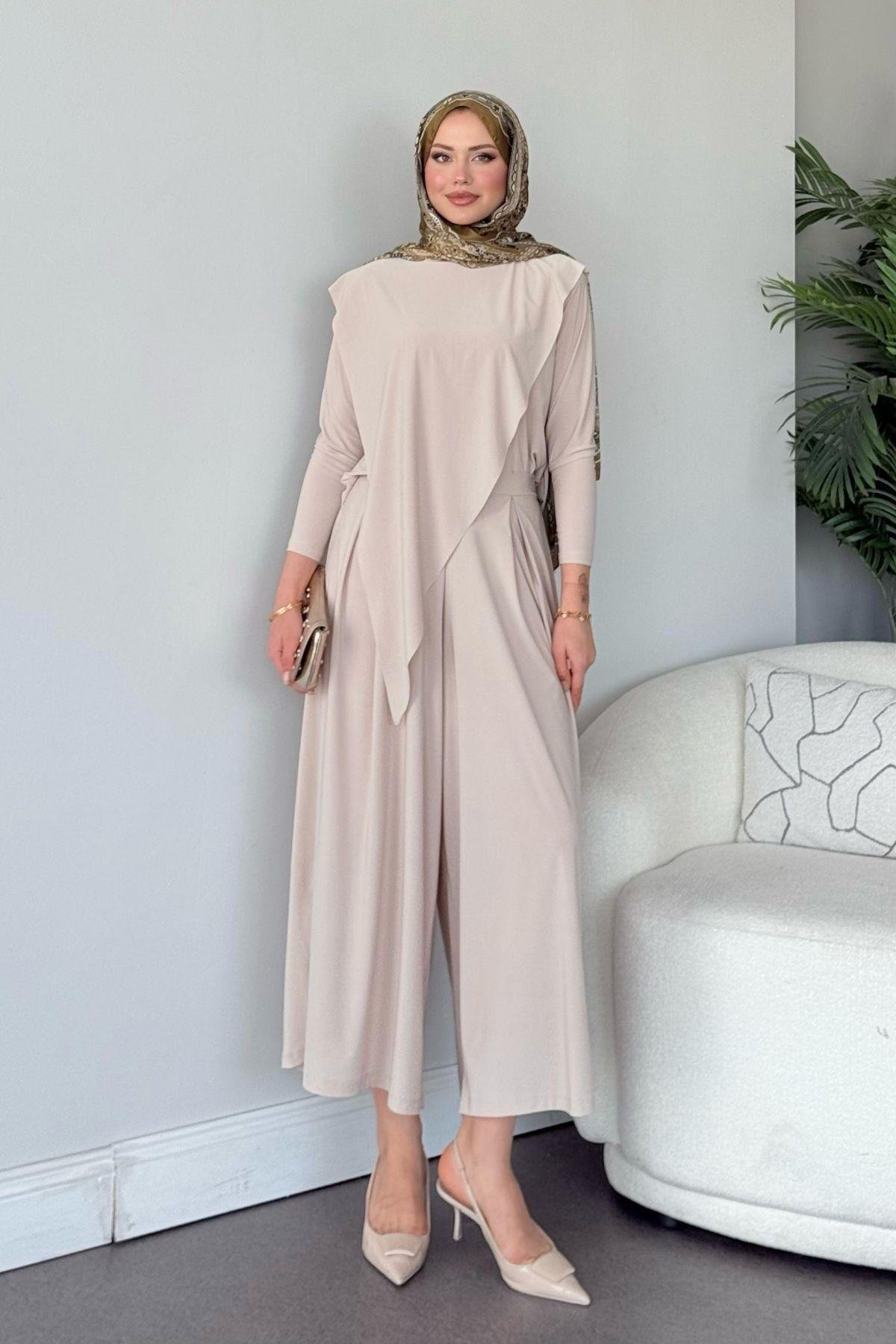 Katar Sandy Takım Bej, Fiyatları Katar Sandy Takım Siyah Haza Moda 