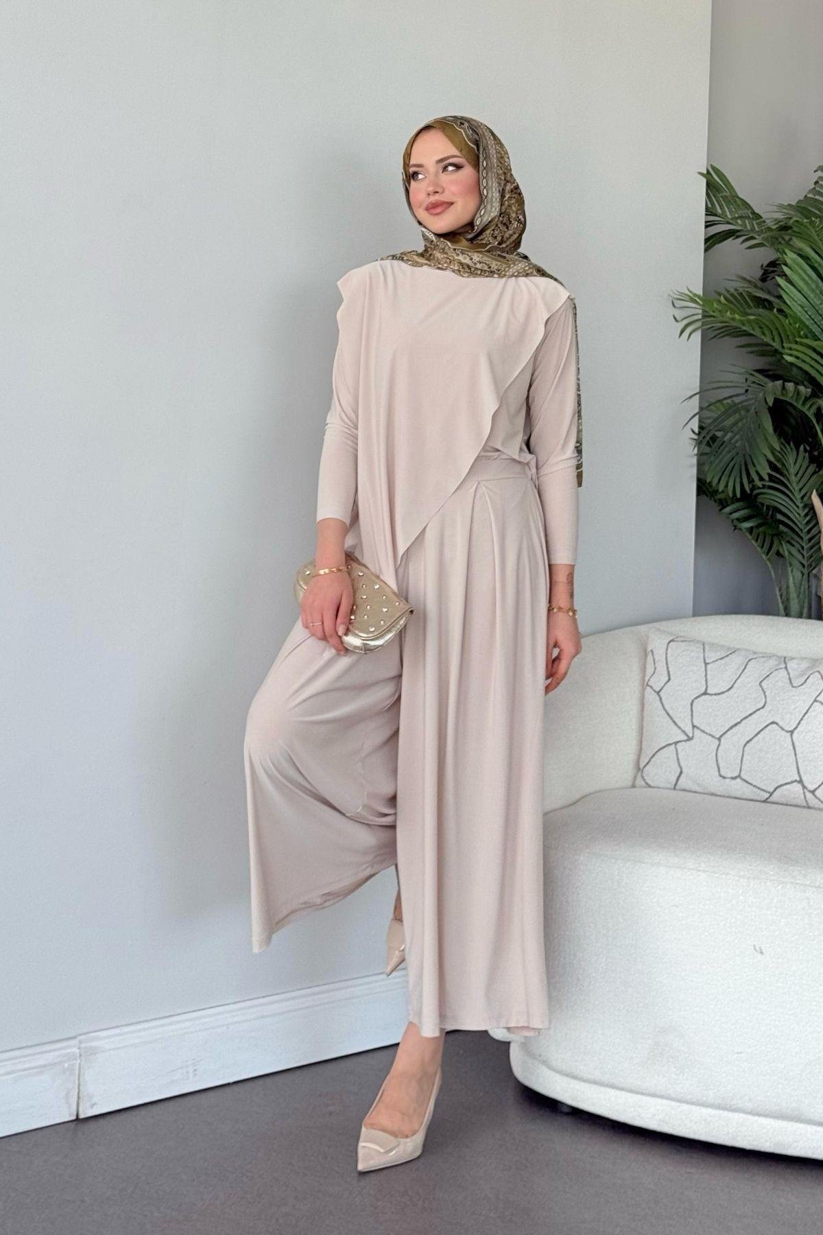 Katar Sandy Takım Bej, Fiyatları Katar Sandy Takım Siyah Haza Moda 