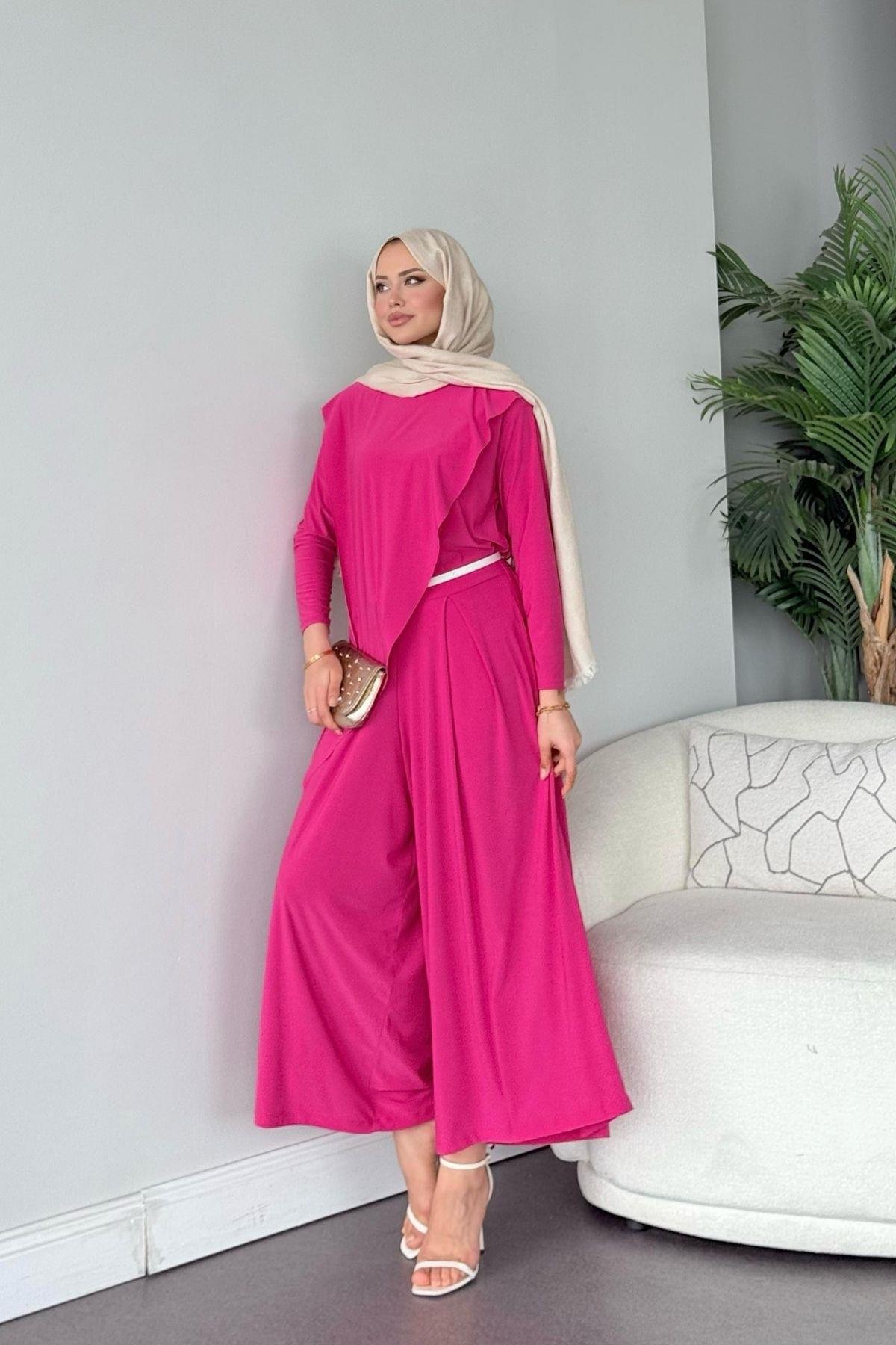 Katar Sandy Takım Fuşya, Fiyatları Katar Sandy Takım Fuşya Haza Moda 