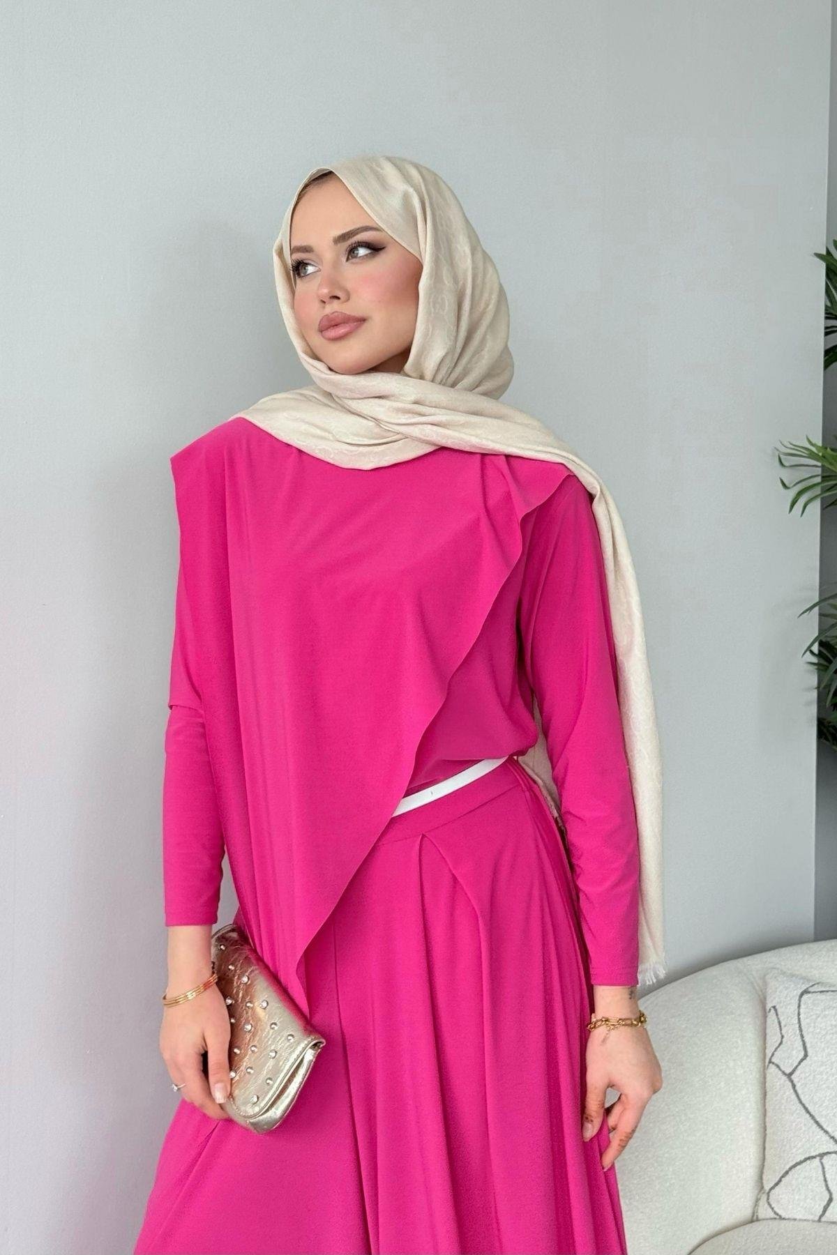 Katar Sandy Takım Fuşya, Fiyatları Katar Sandy Takım Fuşya Haza Moda 