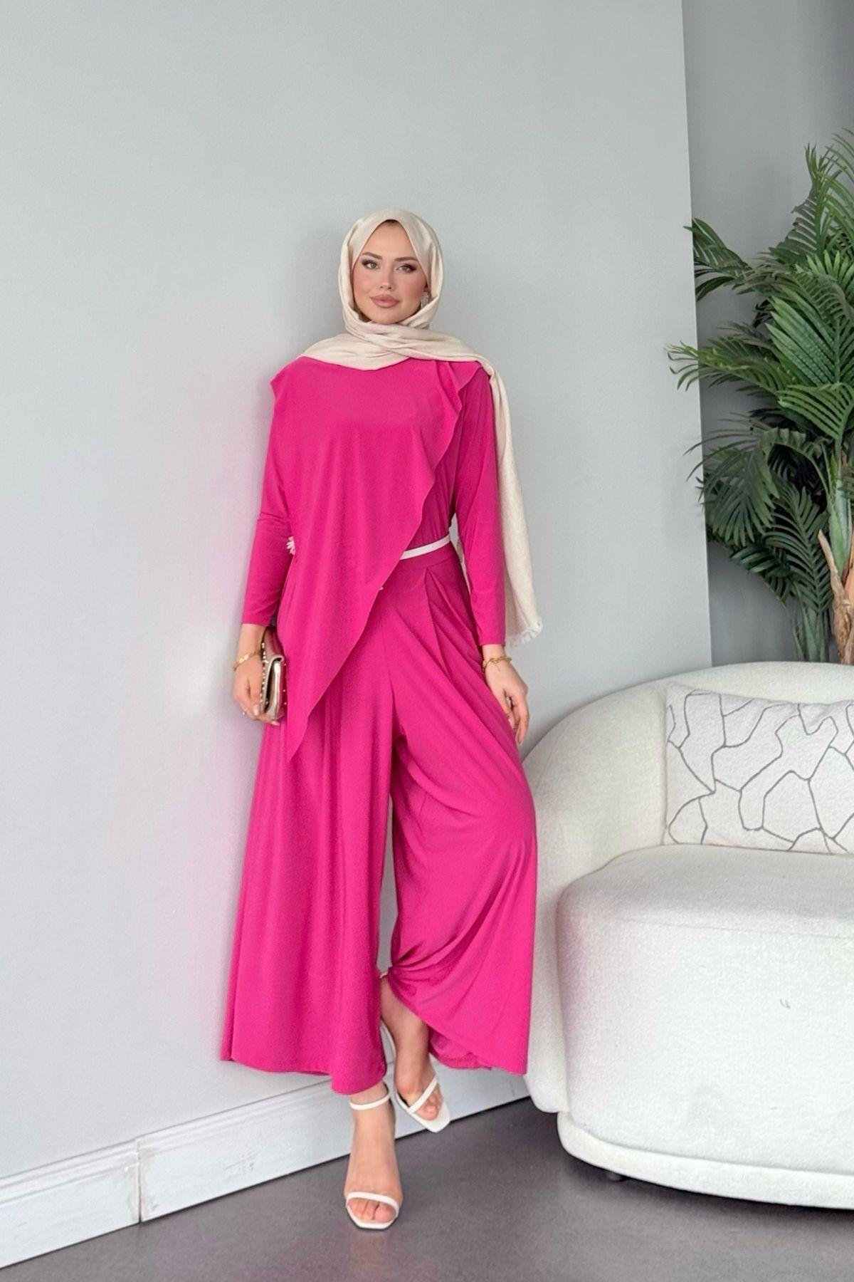 Katar Sandy Takım Fuşya, Fiyatları Katar Sandy Takım Fuşya Haza Moda 