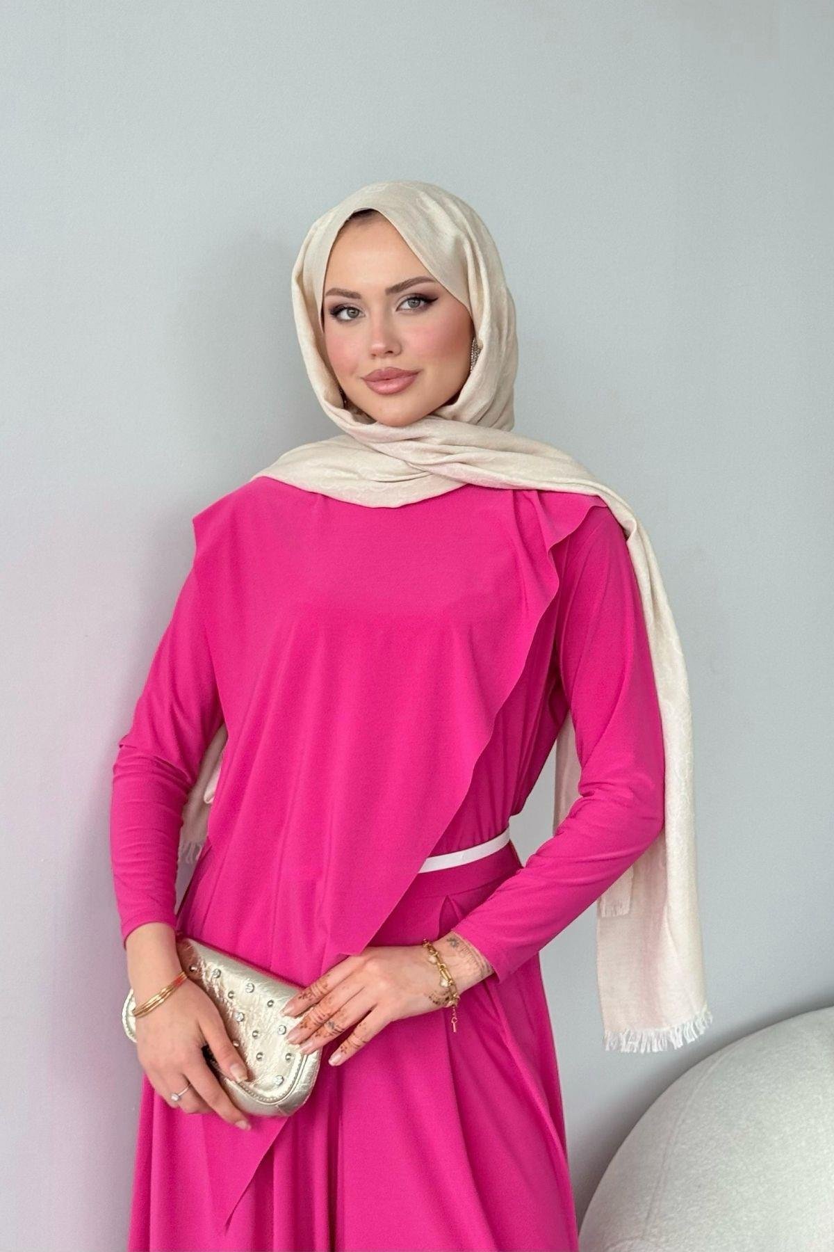 Katar Sandy Takım Fuşya, Fiyatları Katar Sandy Takım Fuşya Haza Moda 