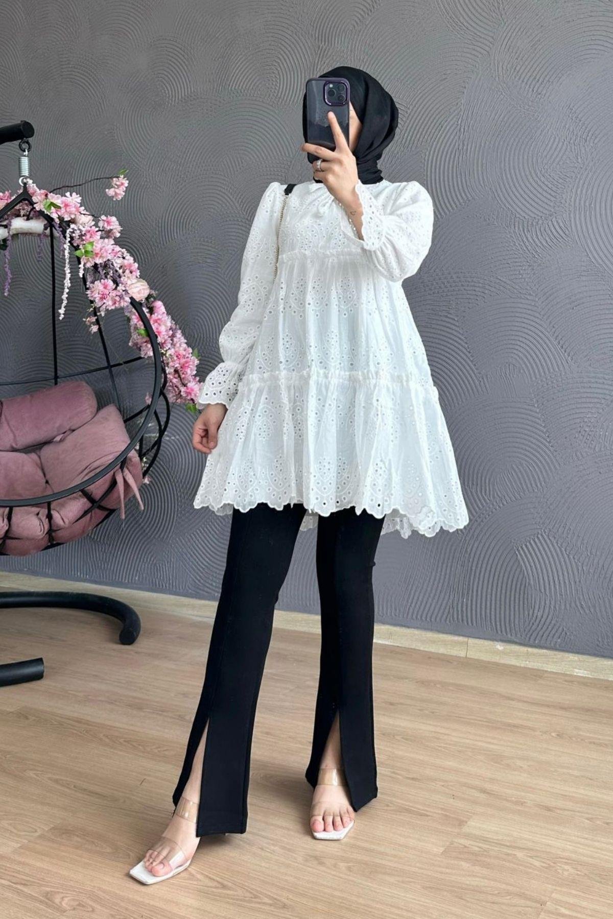 Katkat Güpür Gömlek Beyaz, Fiyatları 