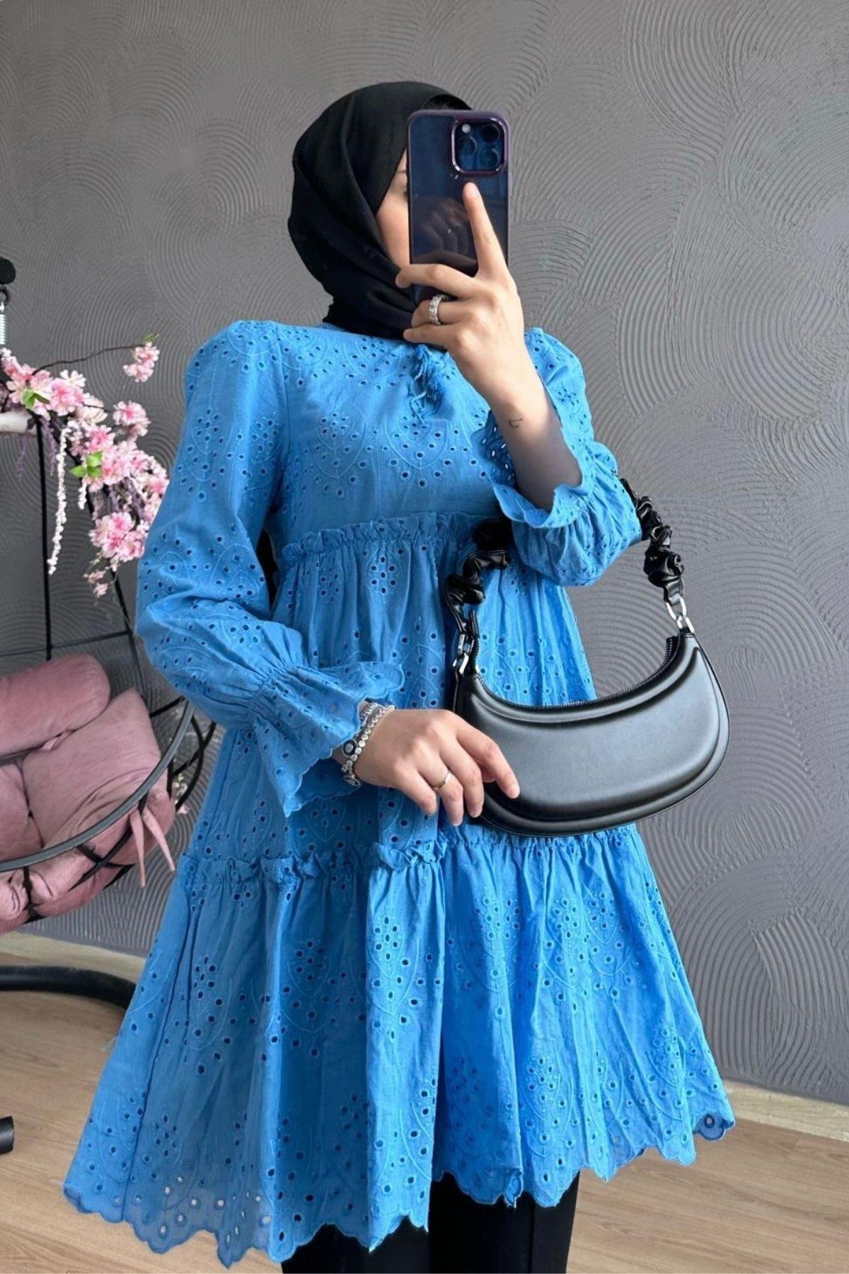 Katkat Güpür Gömlek Mavi, Fiyatları 