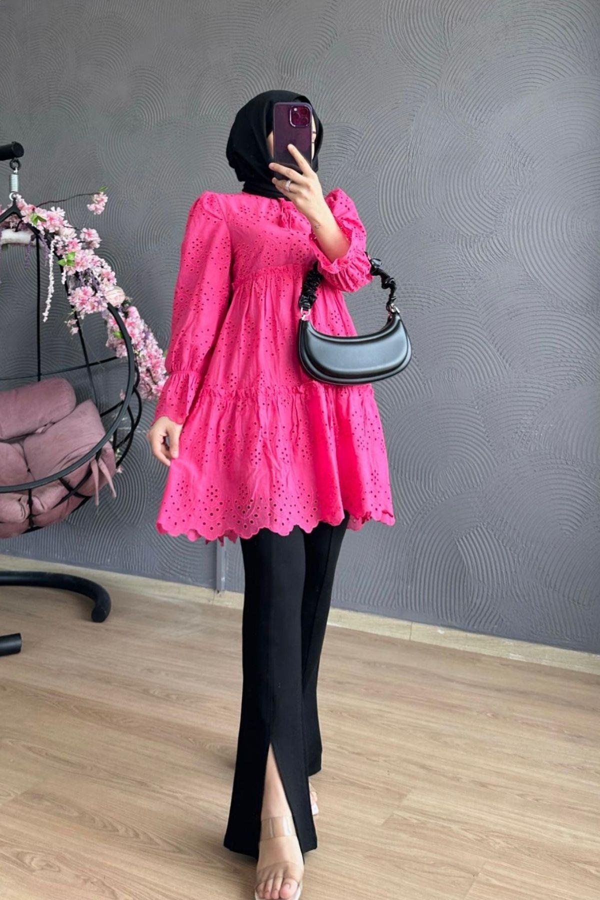 Katkat Güpür Gömlek Pembe, Fiyatları 