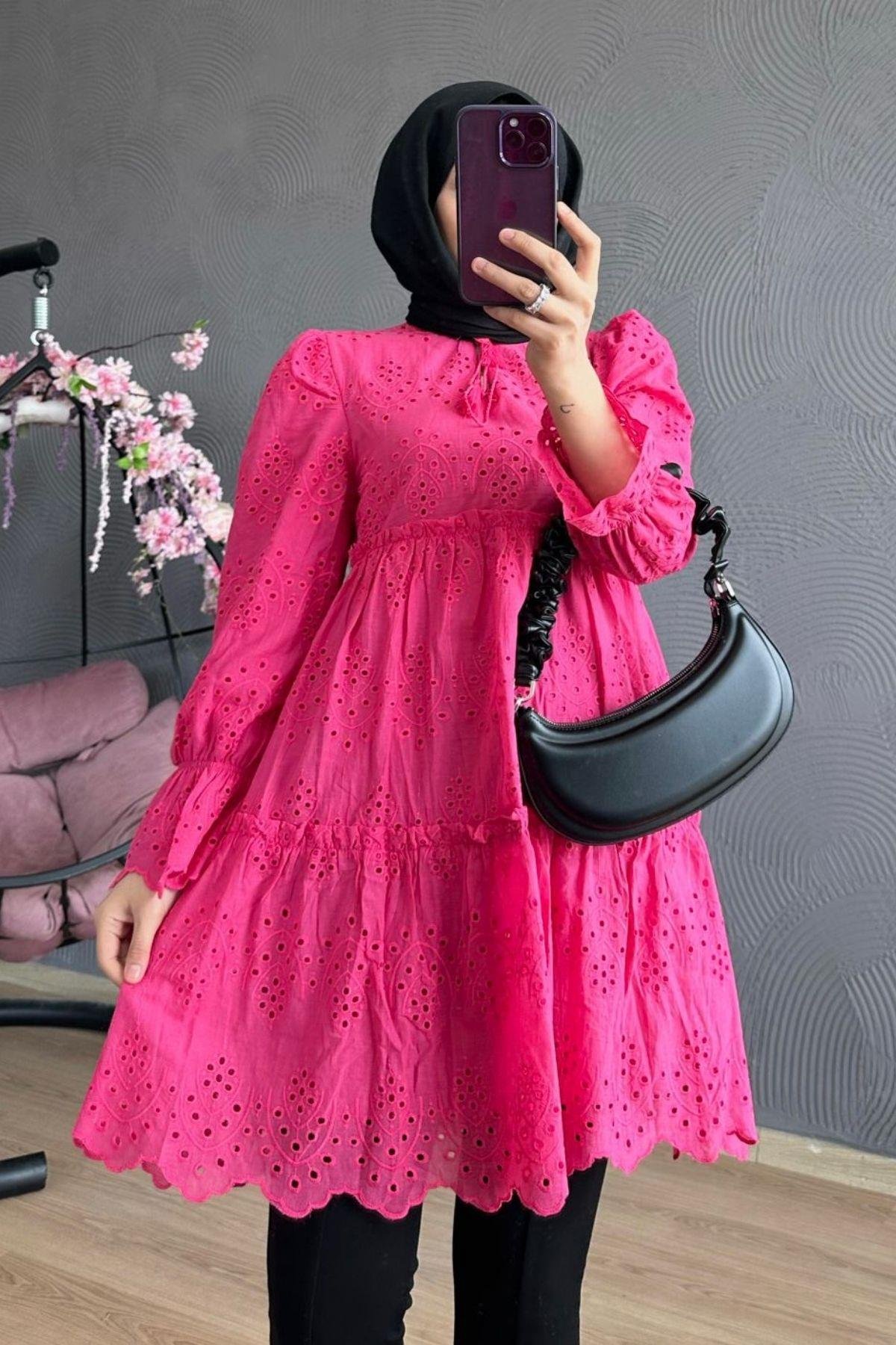 Katkat Güpür Gömlek Pembe, Fiyatları 