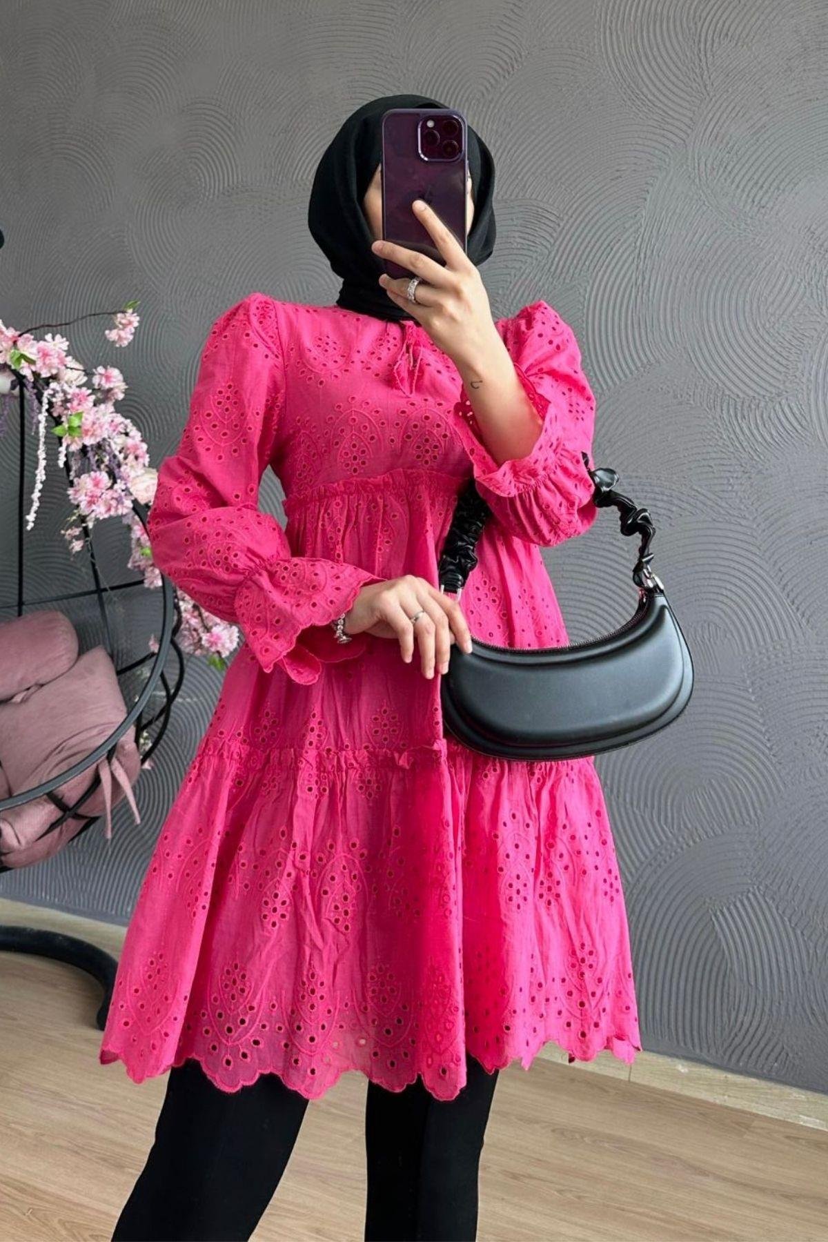 Katkat Güpür Gömlek Pembe, Fiyatları 