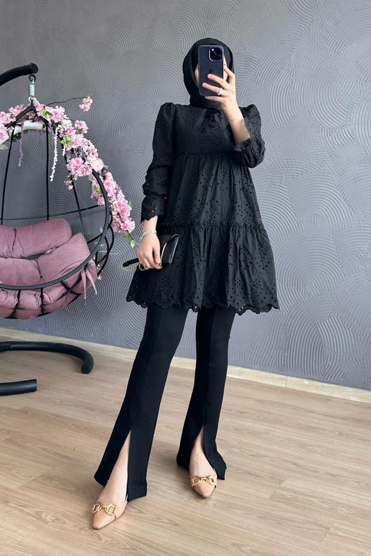 Katkat Güpür Gömlek Siyah, Fiyatları 