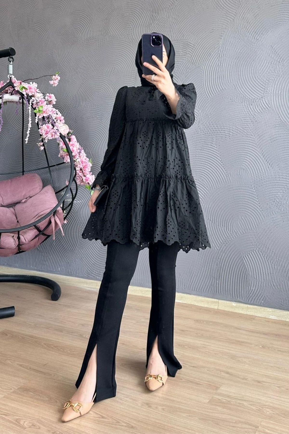 Katkat Güpür Gömlek Siyah, Fiyatları 