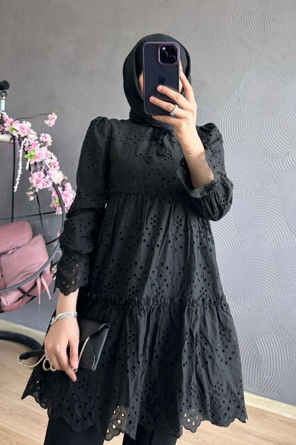 Katkat Güpür Gömlek Siyah, Fiyatları 