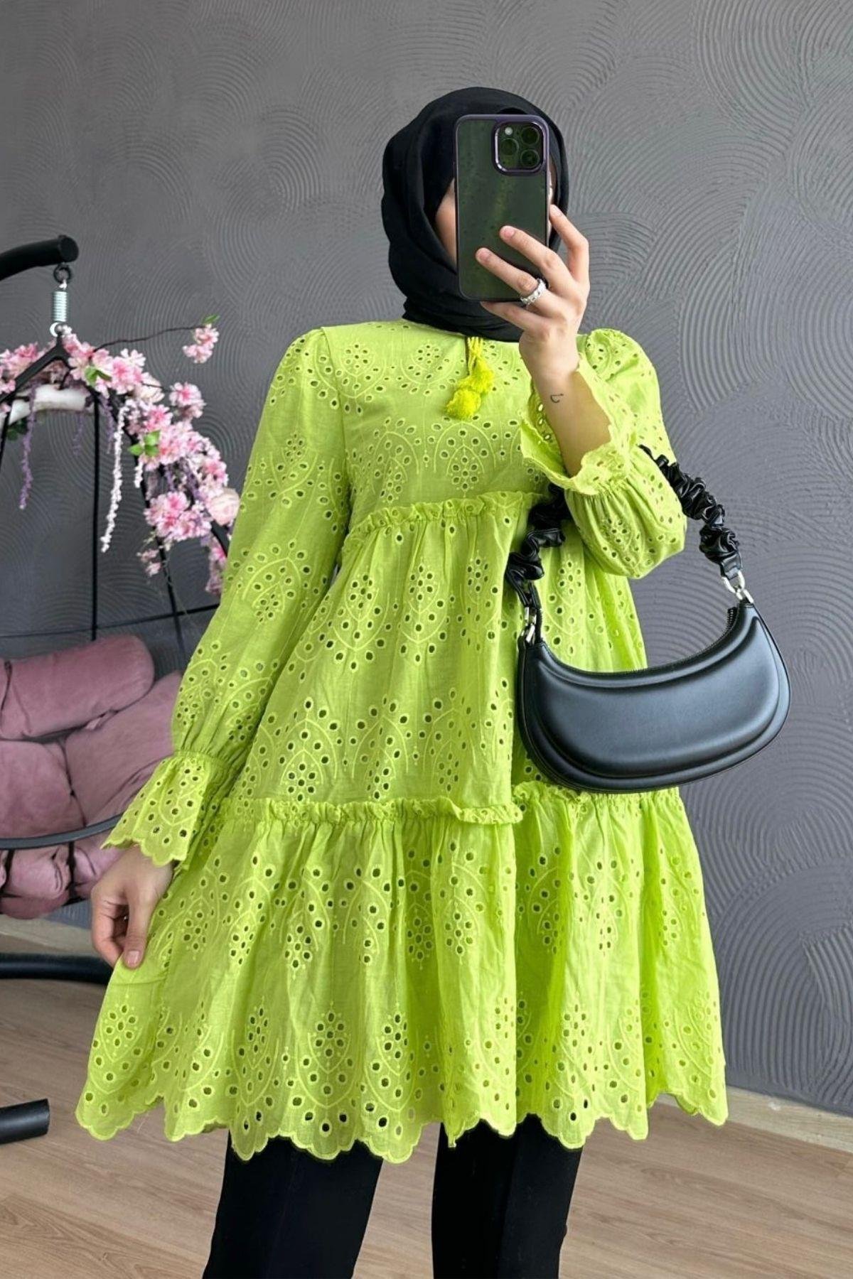 Katkat Güpür Gömlek Yağyeşili, Fiyatları 