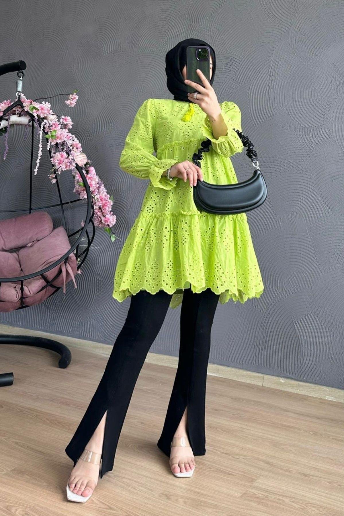 Katkat Güpür Gömlek Yağyeşili, Fiyatları 