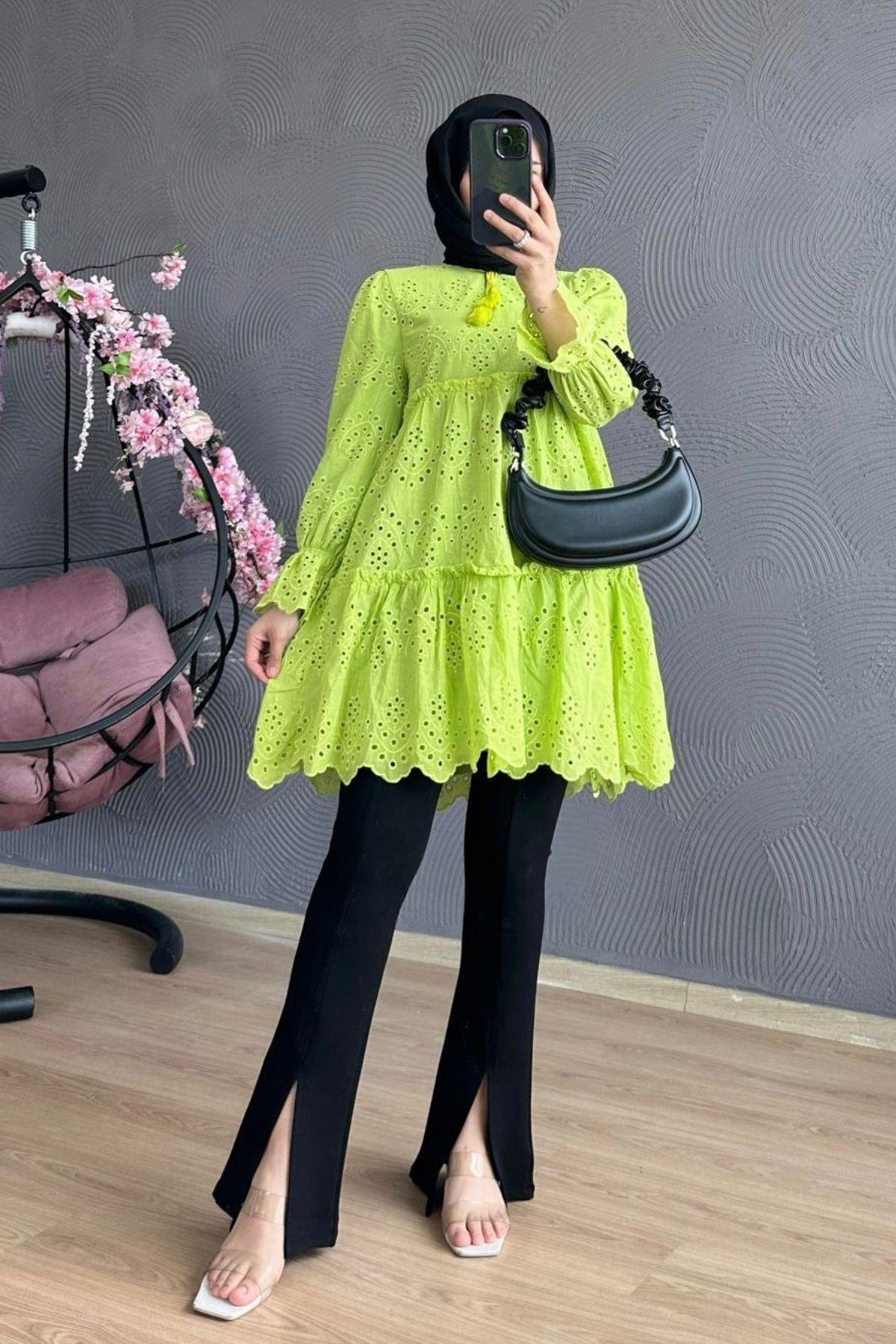 Katkat Güpür Gömlek Yağyeşili, Fiyatları 