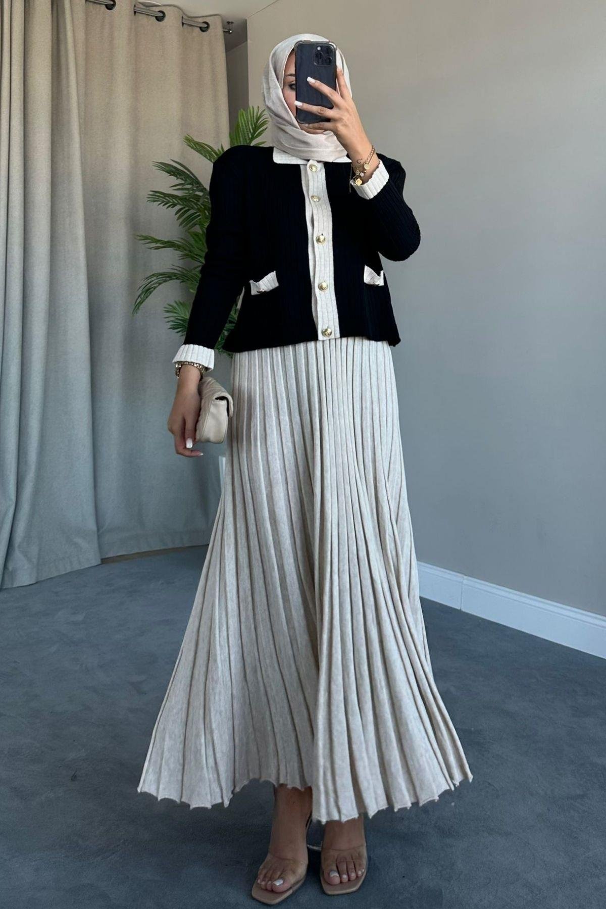 Kayra Triko Etekli Takım Siyah, Fiyatları 