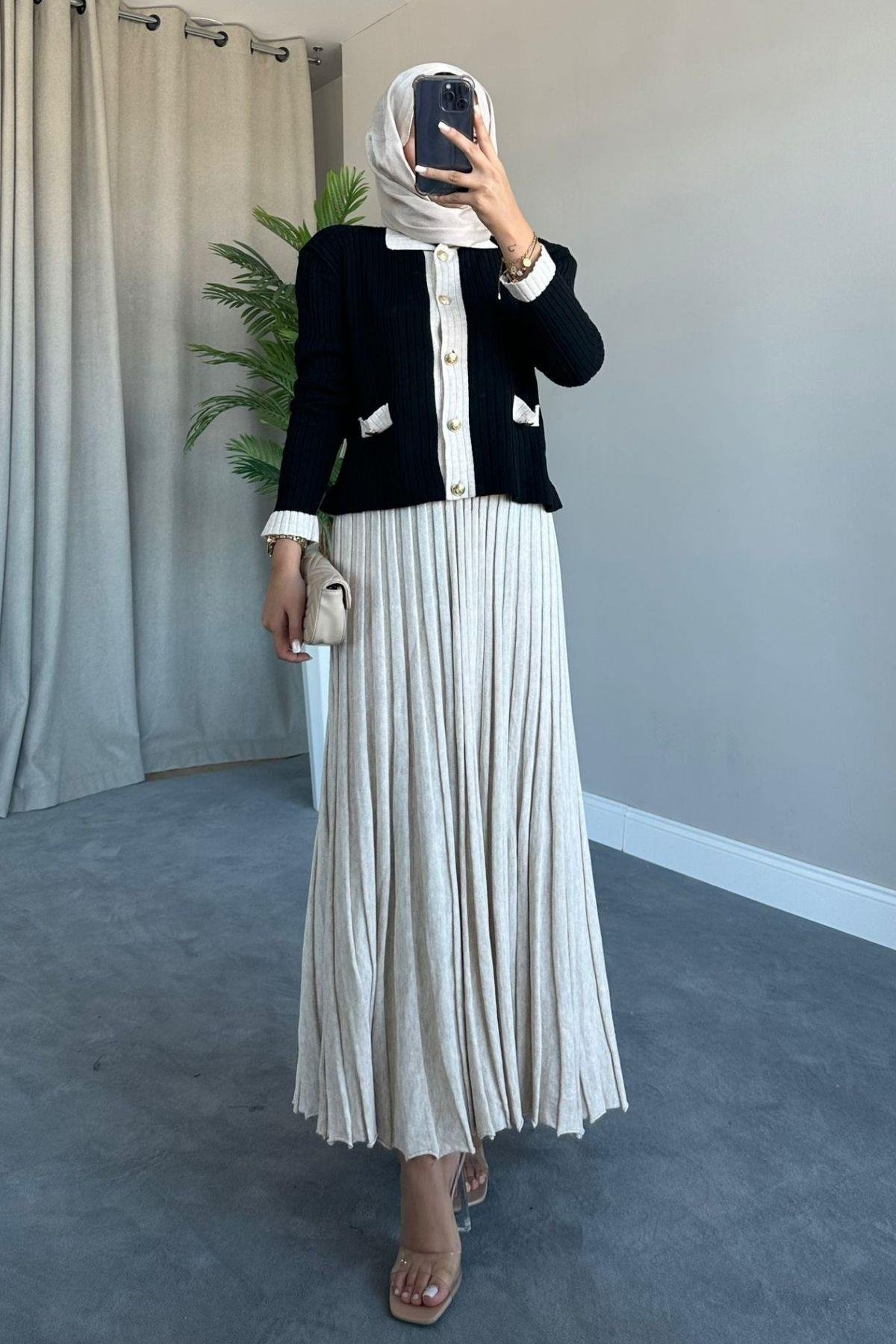 Kayra Triko Etekli Takım Siyah, Fiyatları 