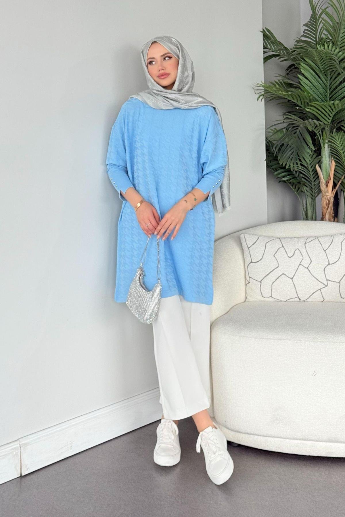 Kaz Ayağı Desenli Merserize Tunik Bebemavi, Fiyatları 