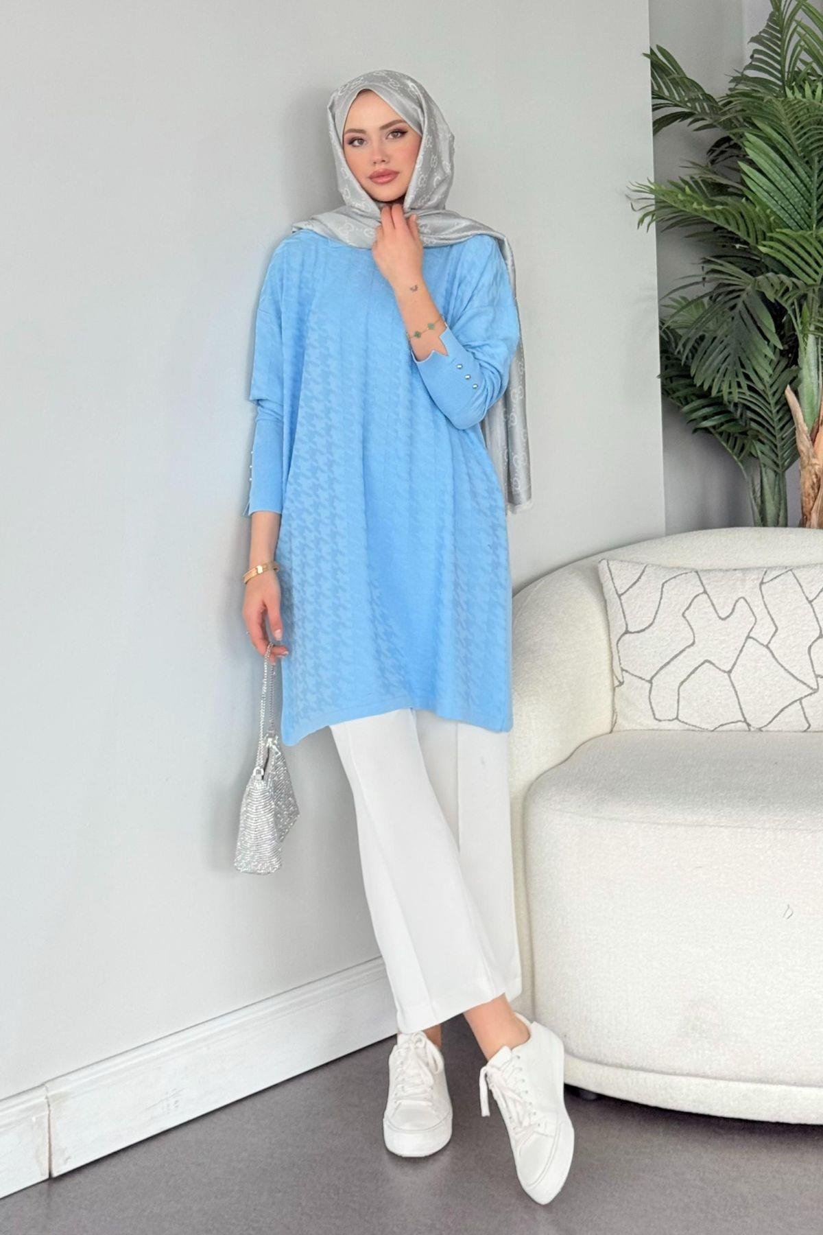 Kaz Ayağı Desenli Merserize Tunik Bebemavi, Fiyatları 