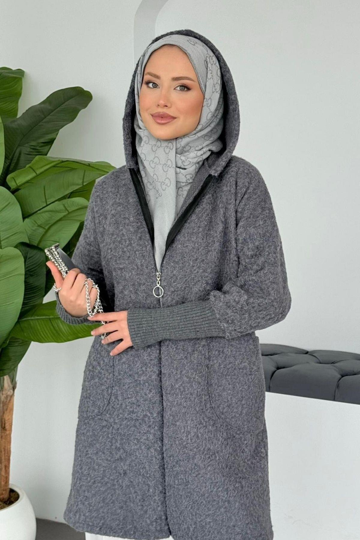 Keçe Fermuarlı Kaban Füme, Fiyatları 