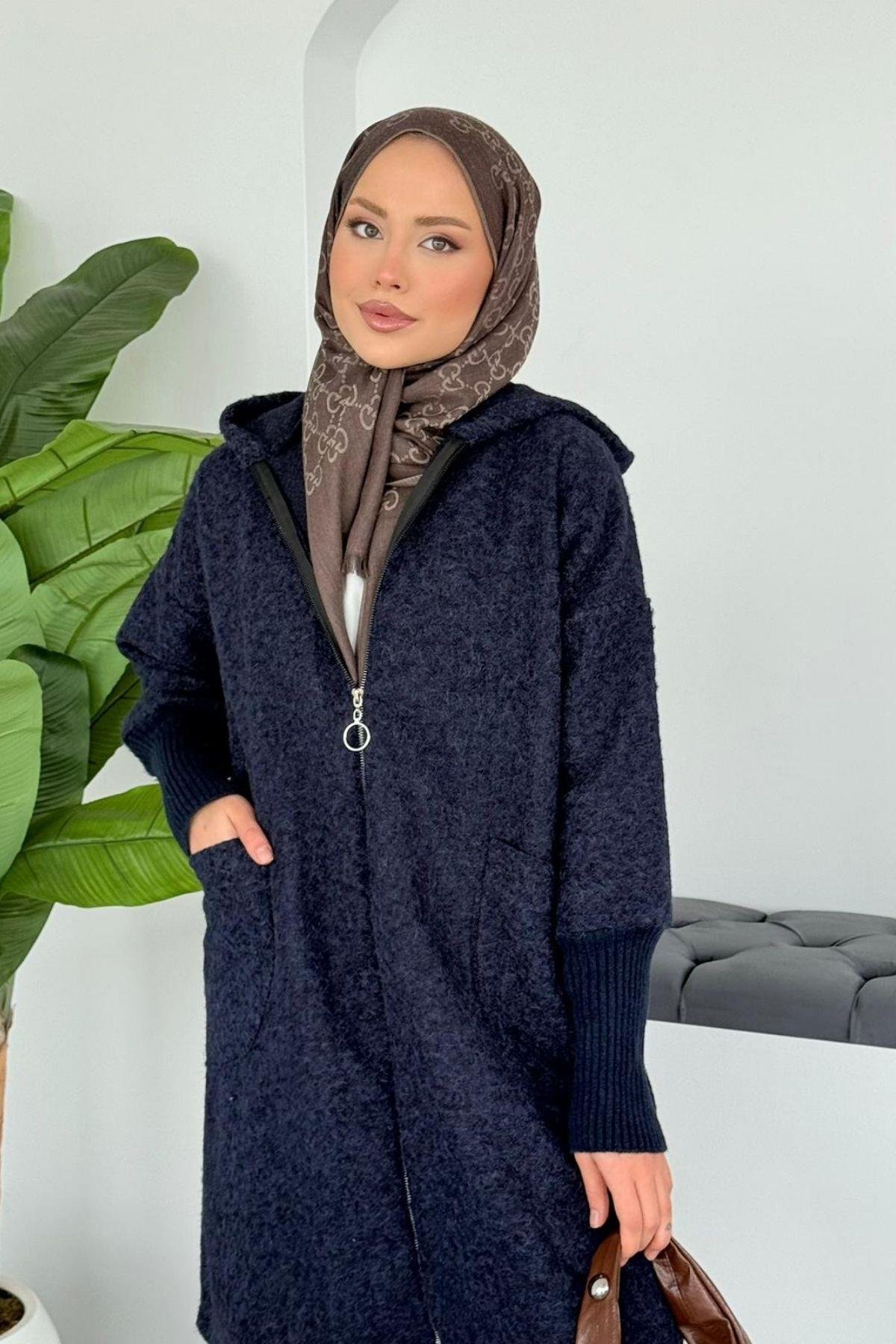 Keçe Fermuarlı Kaban Lacivert, Fiyatları 