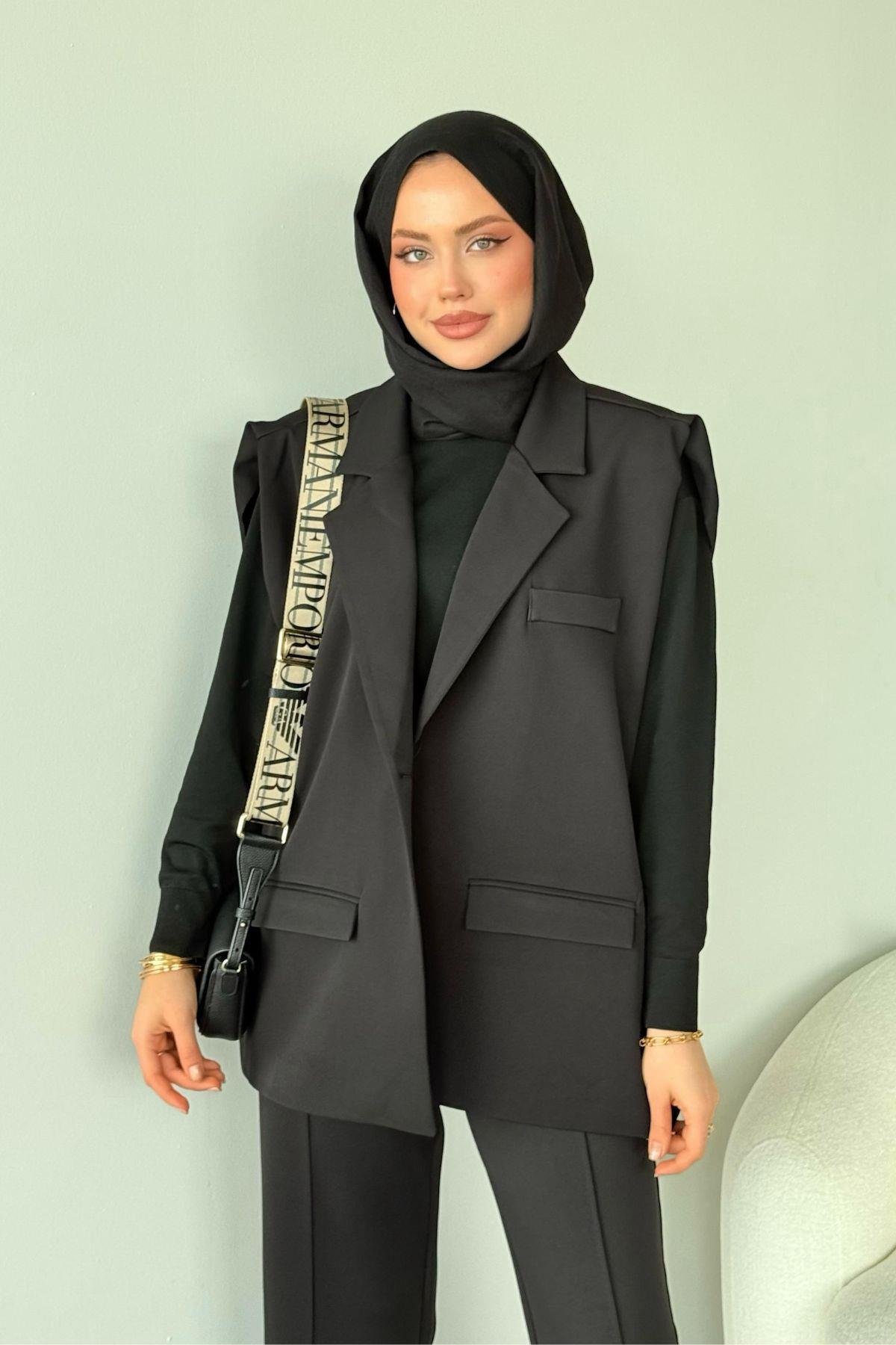 Kemerli Blazer Ceket Siyah, Fiyatları 