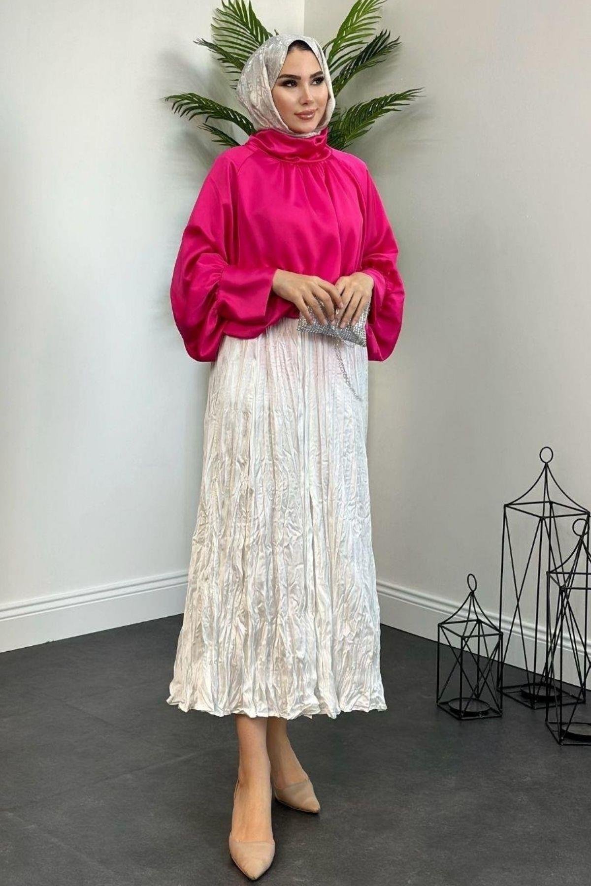 Kırışık İthal Etek Beyaz, Fiyatları 