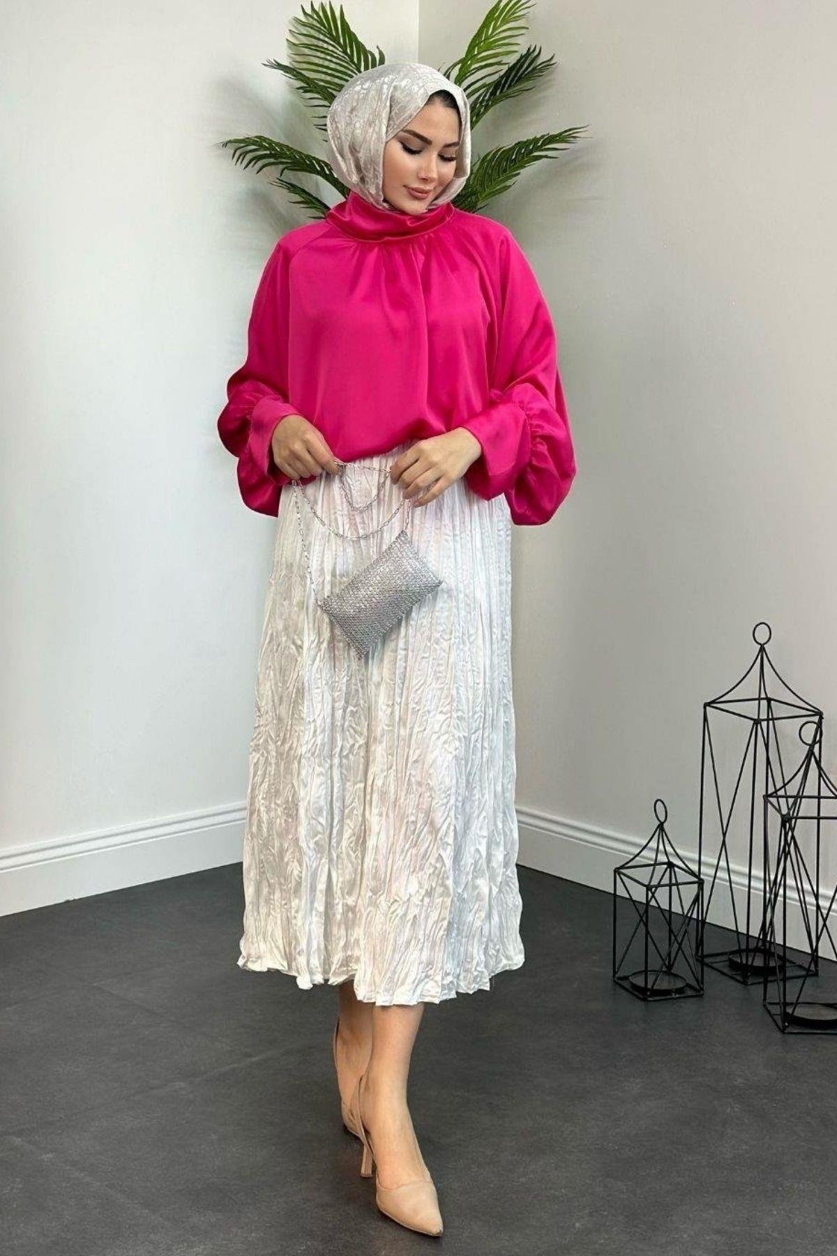 Kırışık İthal Etek Beyaz, Fiyatları 