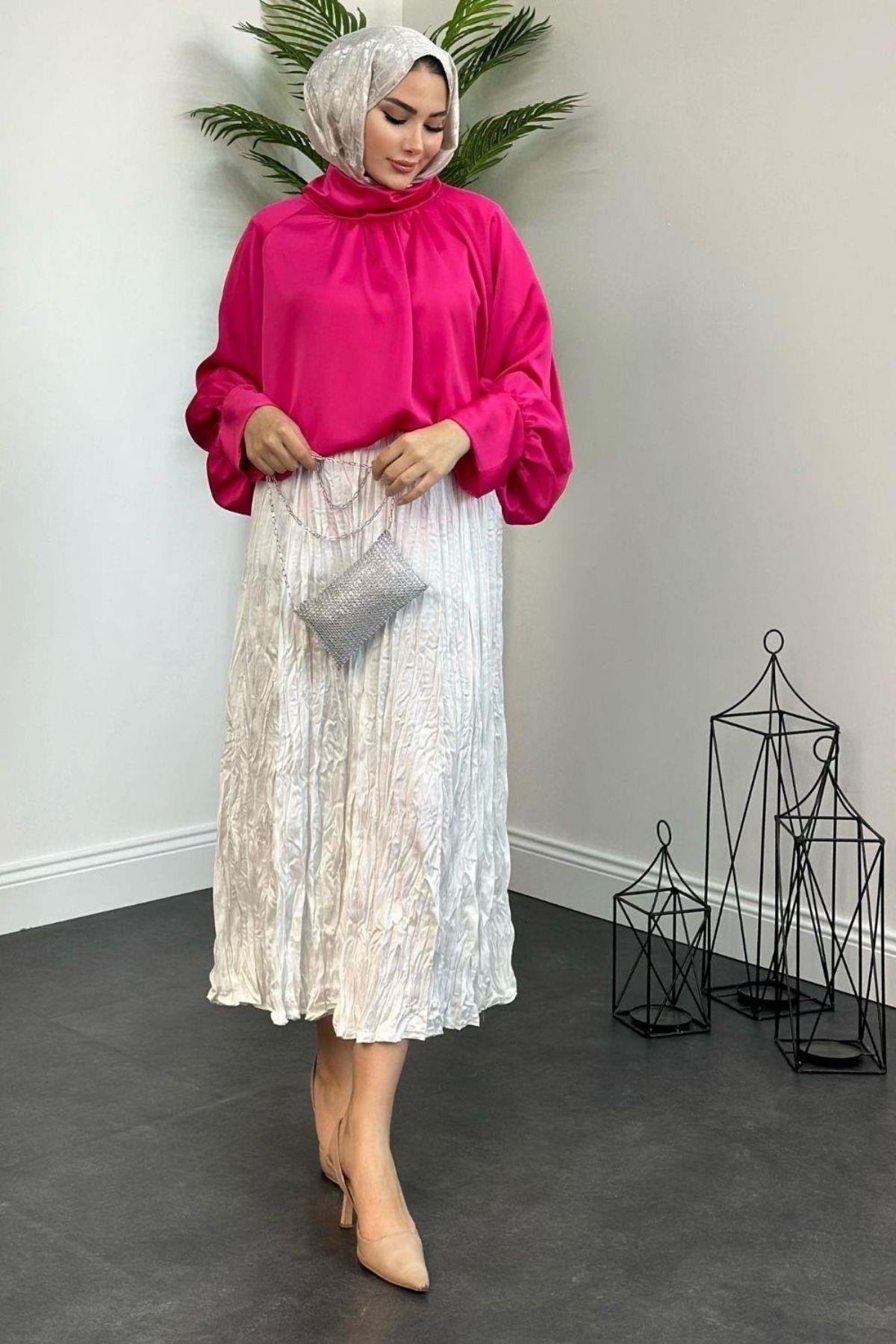 Kırışık İthal Etek Beyaz, Fiyatları 