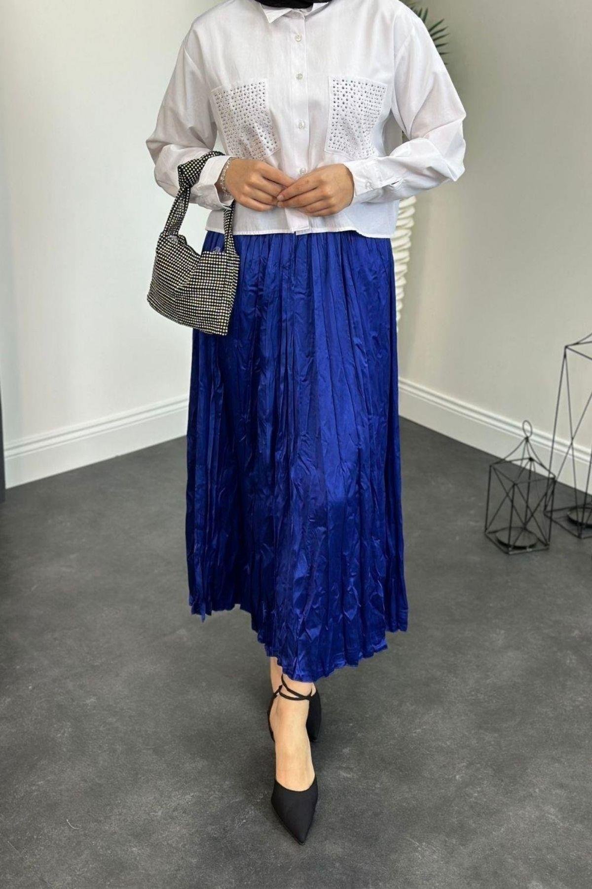 Kırışık İthal Etek Saks, Fiyatları 