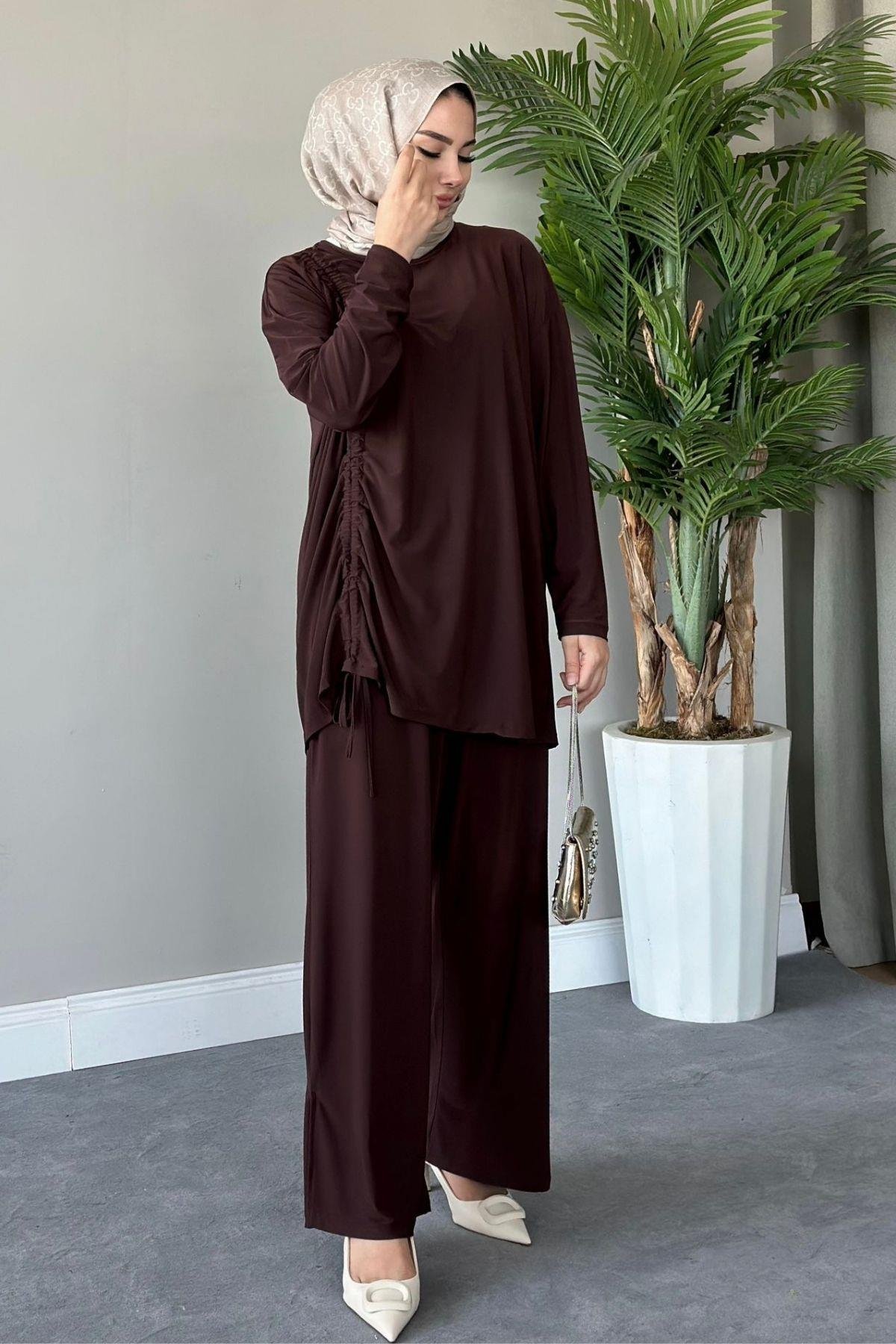 Kıvılcım Pantolon Takım Kahve, Fiyatları 