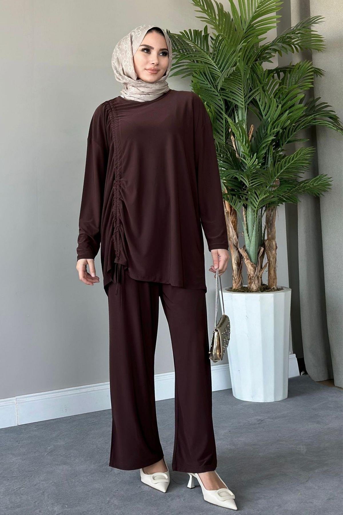 Kıvılcım Pantolon Takım Kahve, Fiyatları 