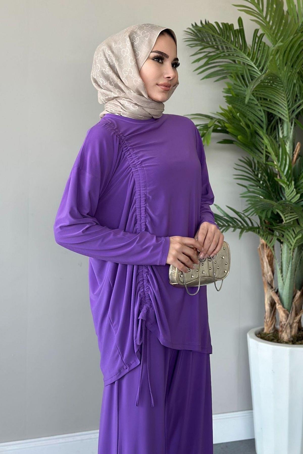 Kıvılcım Pantolon Takım Mor, Fiyatları 