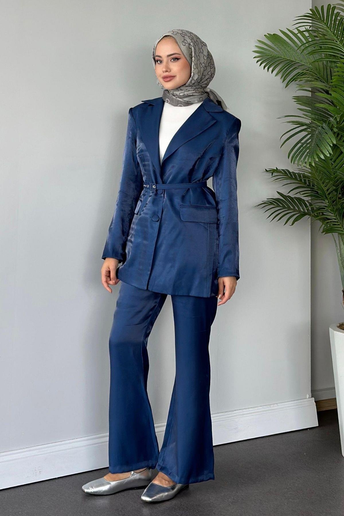 Klasik Kemerli Şık Takım Lacivert, Fiyatları 