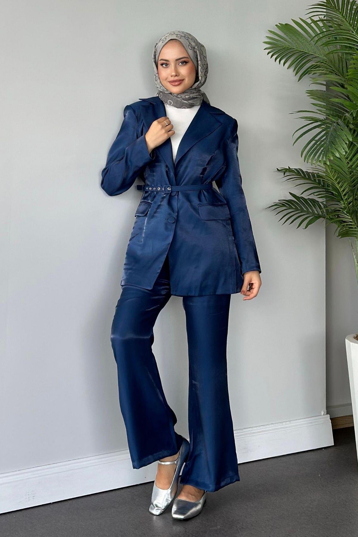 Klasik Kemerli Şık Takım Lacivert, Fiyatları 