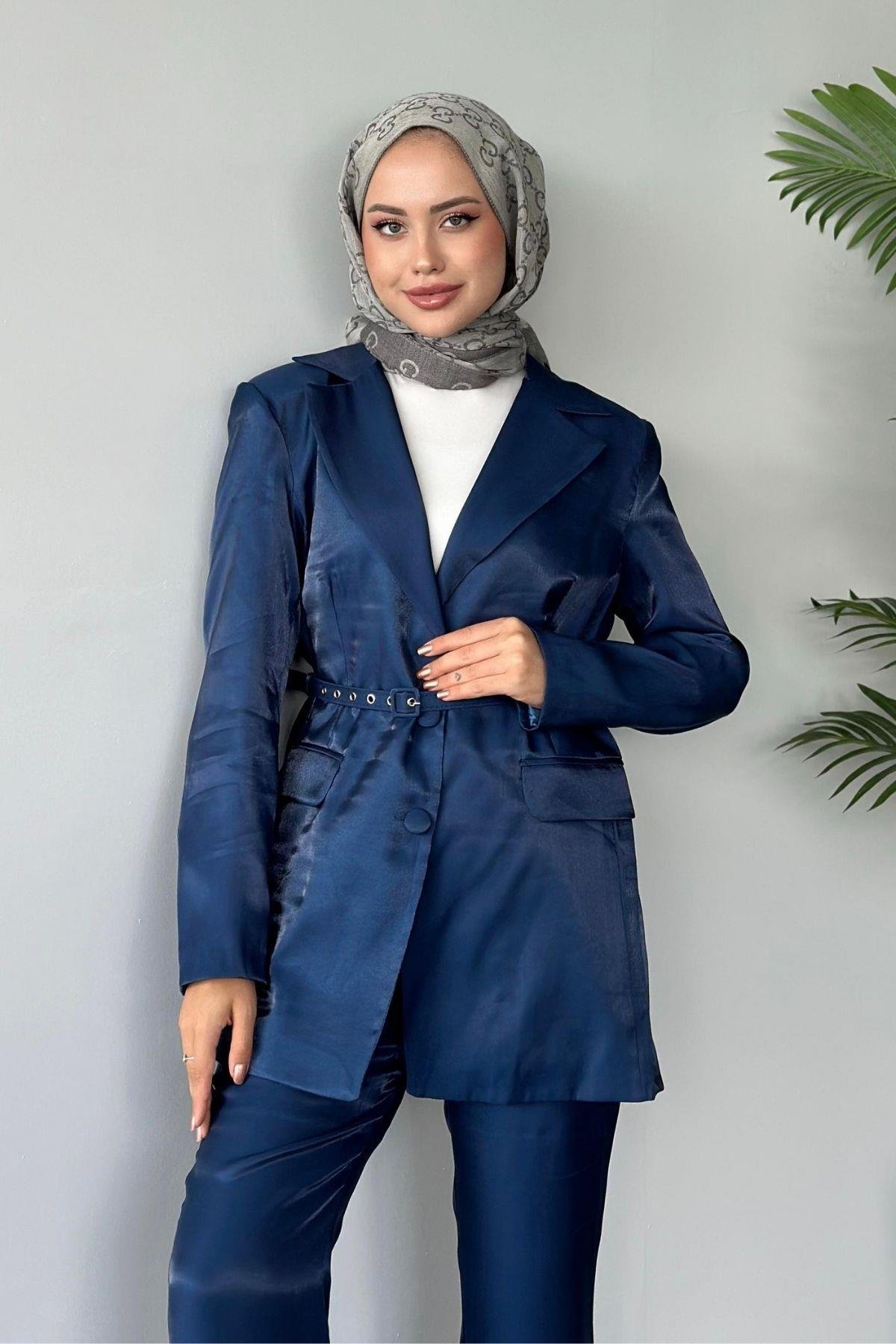 Klasik Kemerli Şık Takım Lacivert, Fiyatları 