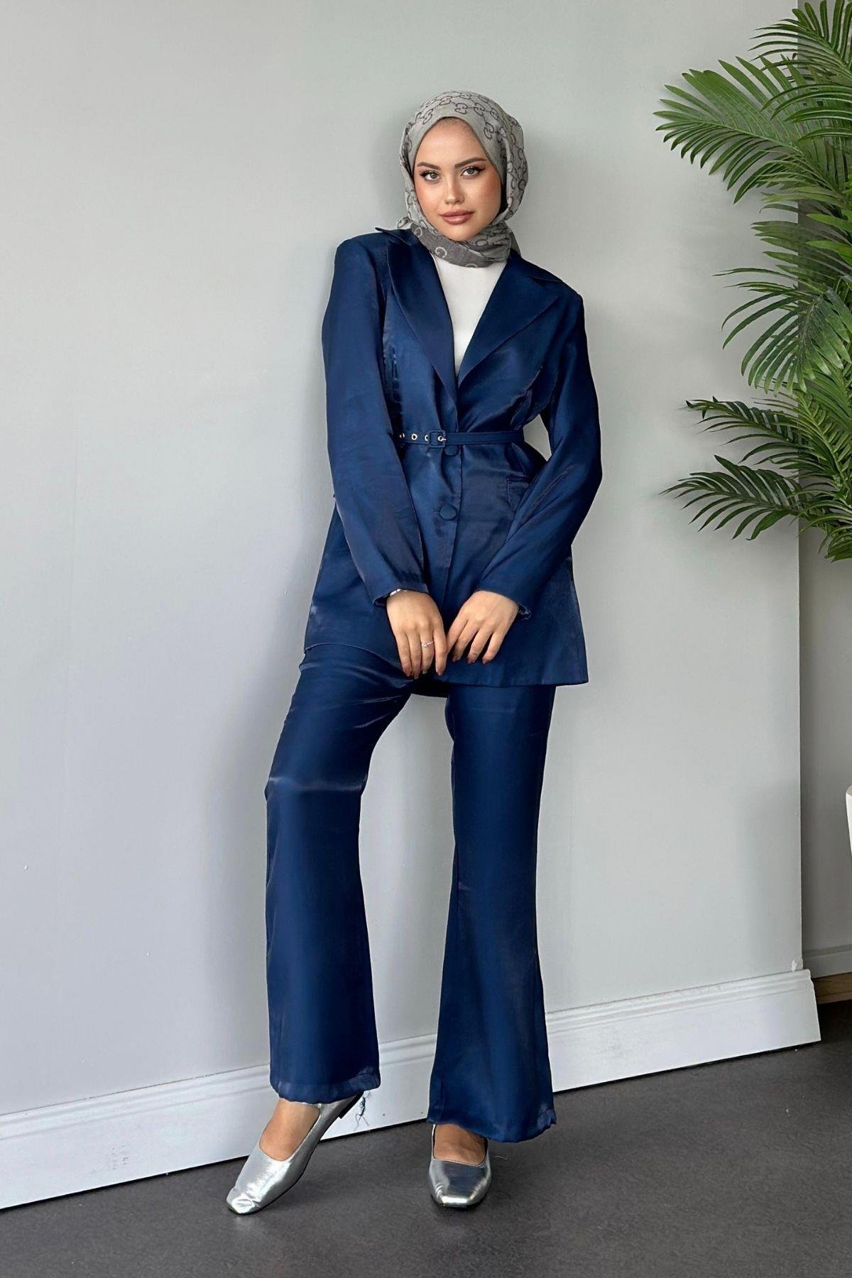 Klasik Kemerli Şık Takım Lacivert, Fiyatları 