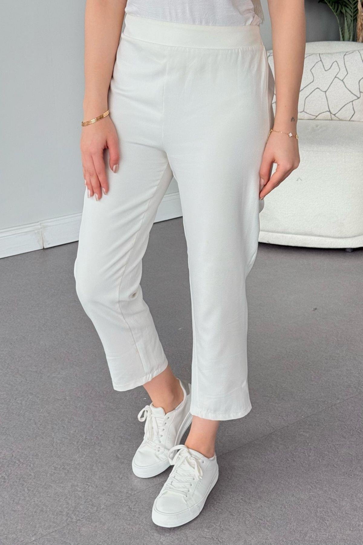 Klasik Pantolon Beyaz, Fiyatları Klasik Pantolon Beyaz - Haza Moda 