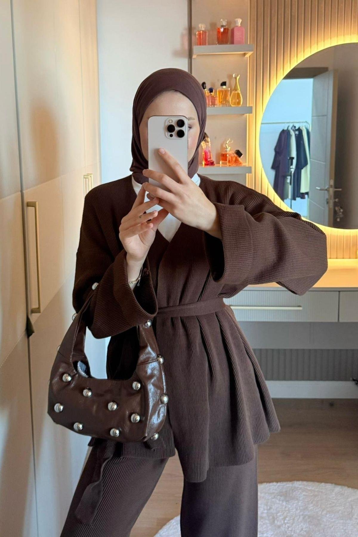 Kol Katlamalı Kemerli Takım Kahve, Fiyatları 